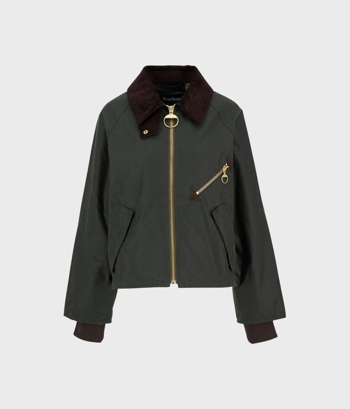 Barbour Arlene Wax Jacket (OL52 Fern/Ancient Tartan)