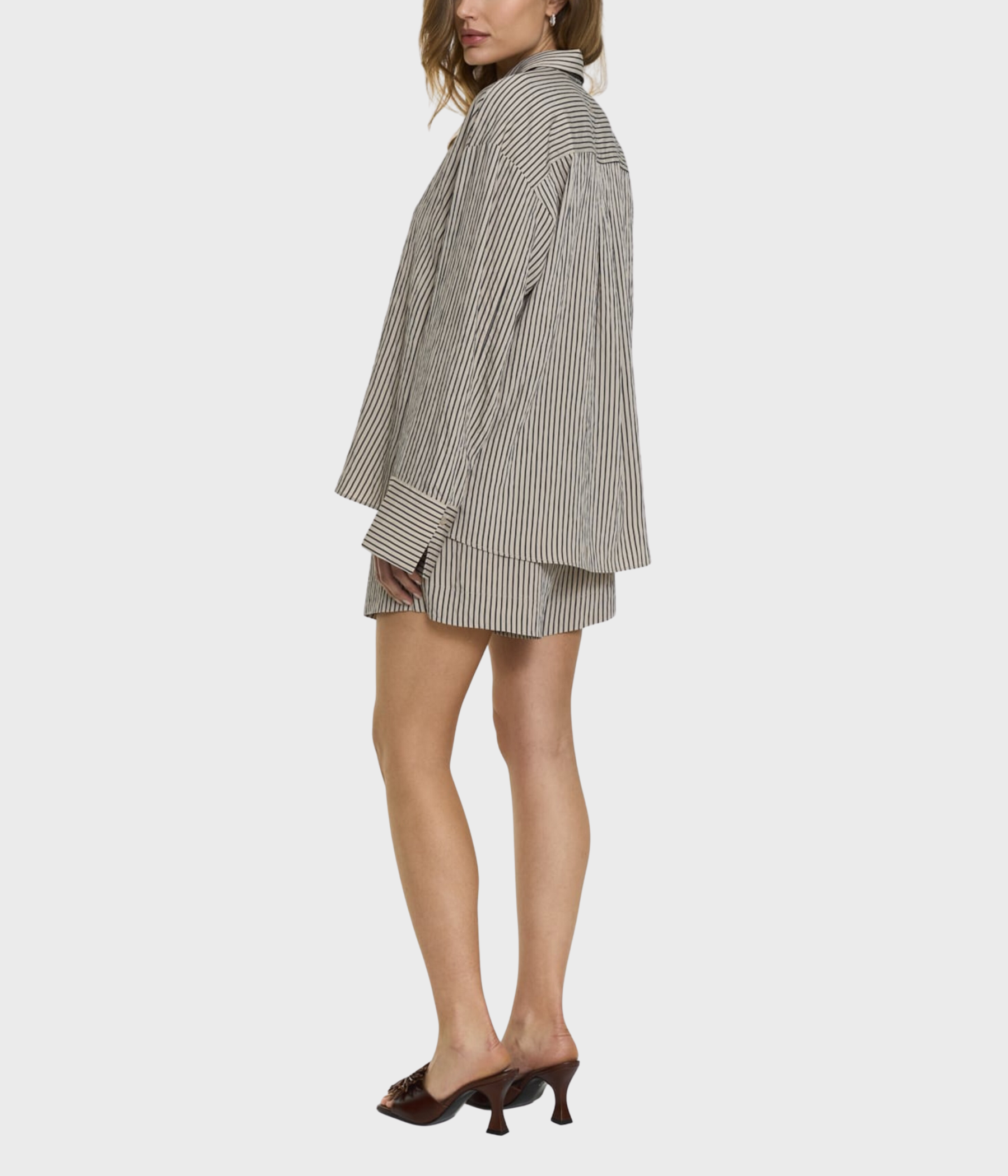 Arwa Shirt (Beige Stripe)