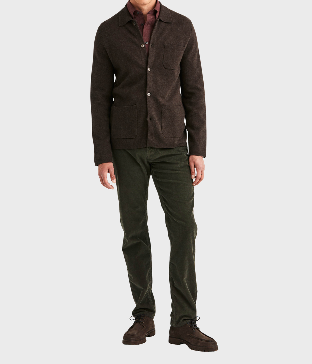 Dudley Knitted Overshirt (88 Brown)