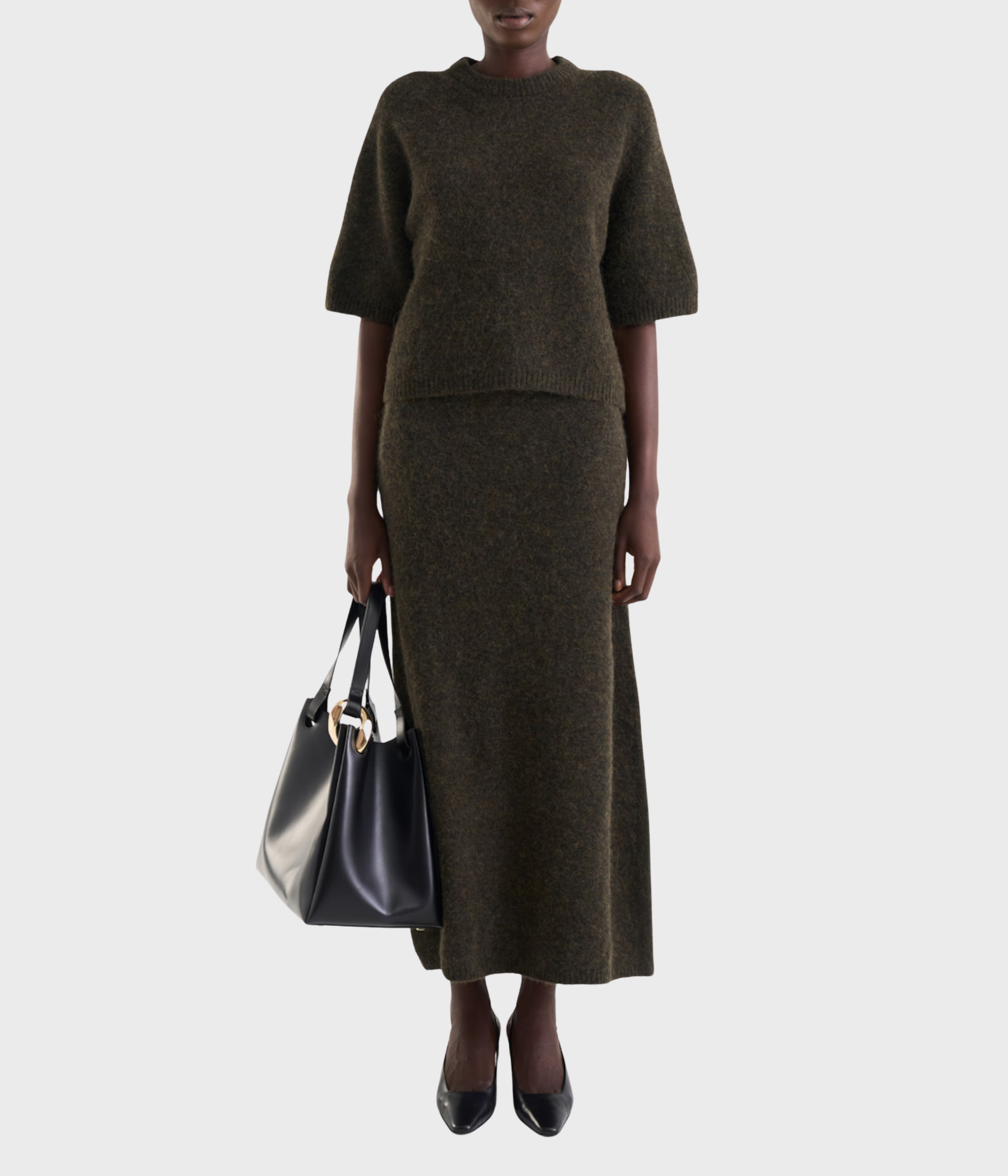Madina Short Sleeve Knit (DK OLIVE)