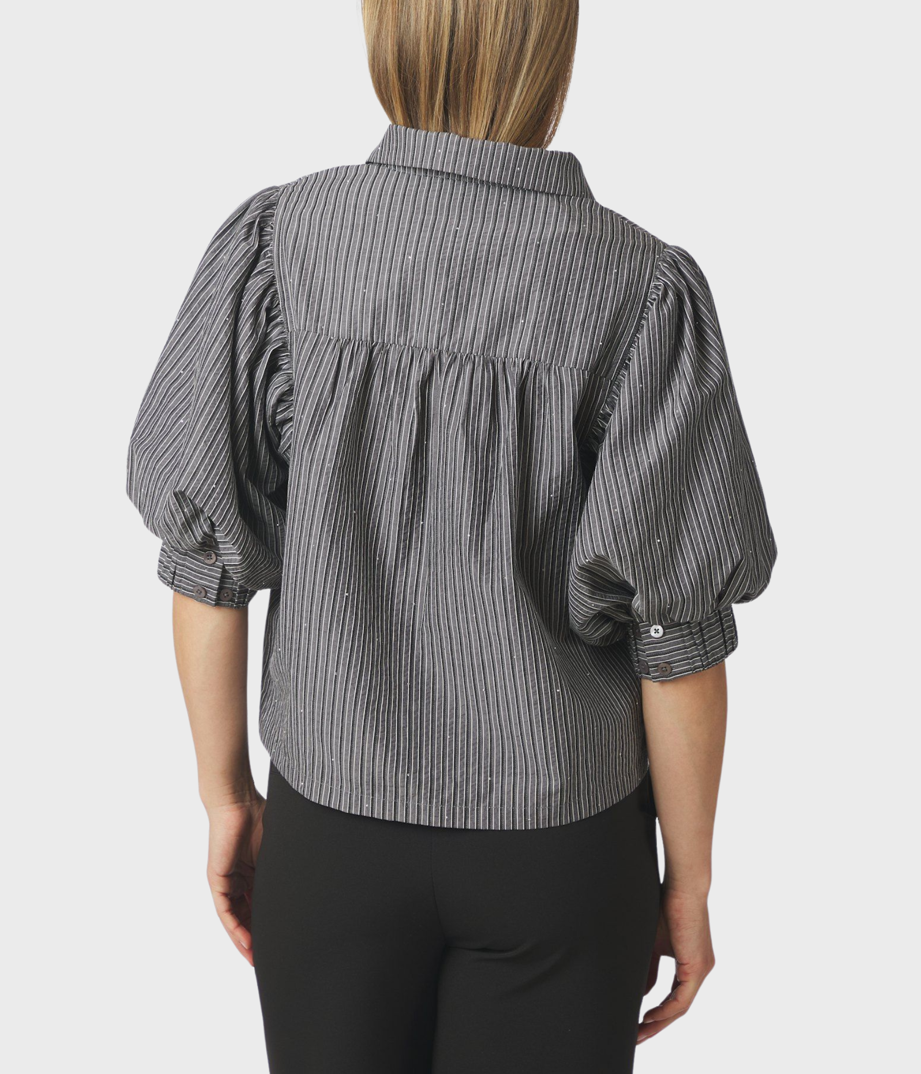 Etta Stripe B Shirt (Dark Grey)