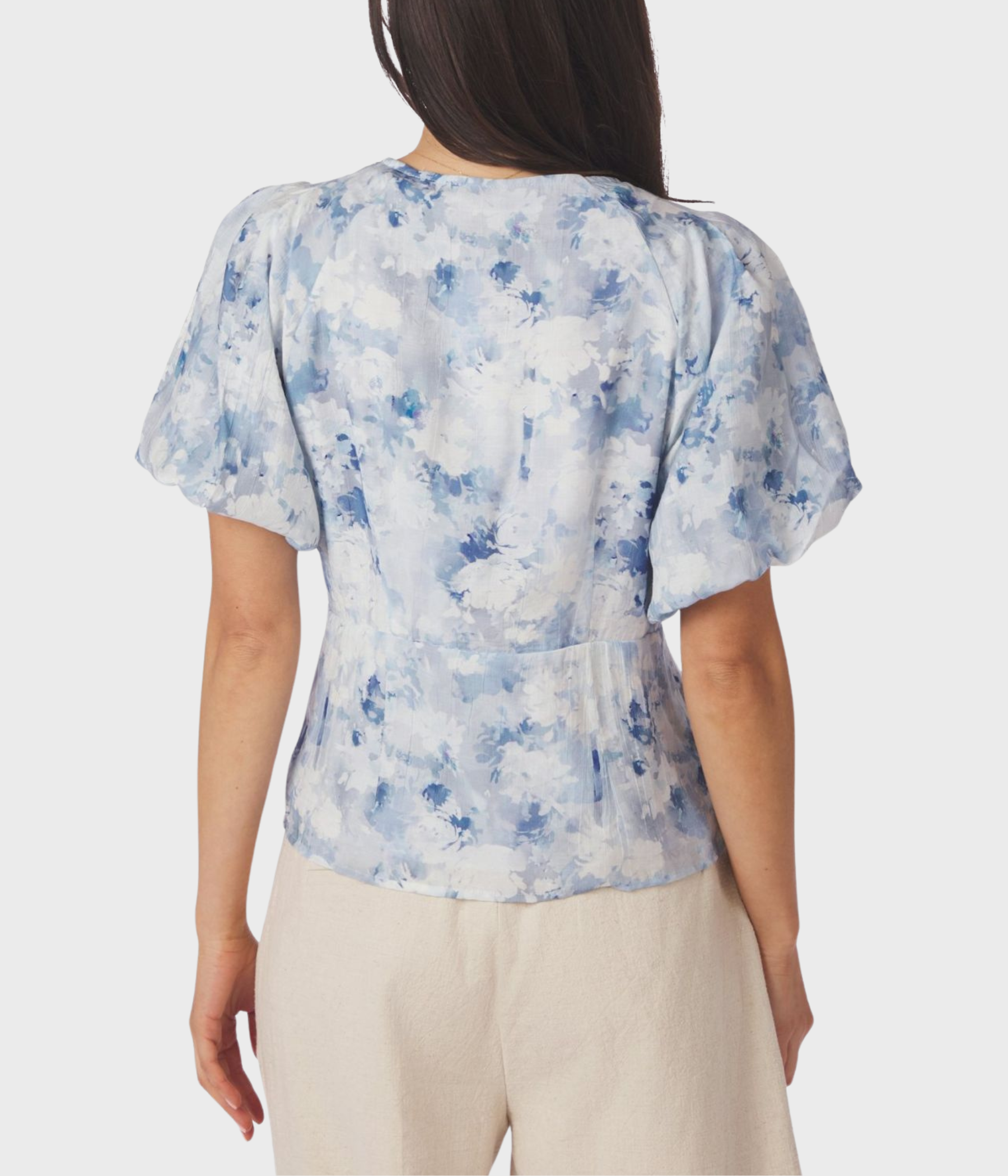 Irina Floral Fusion Blouse (140 Blue)