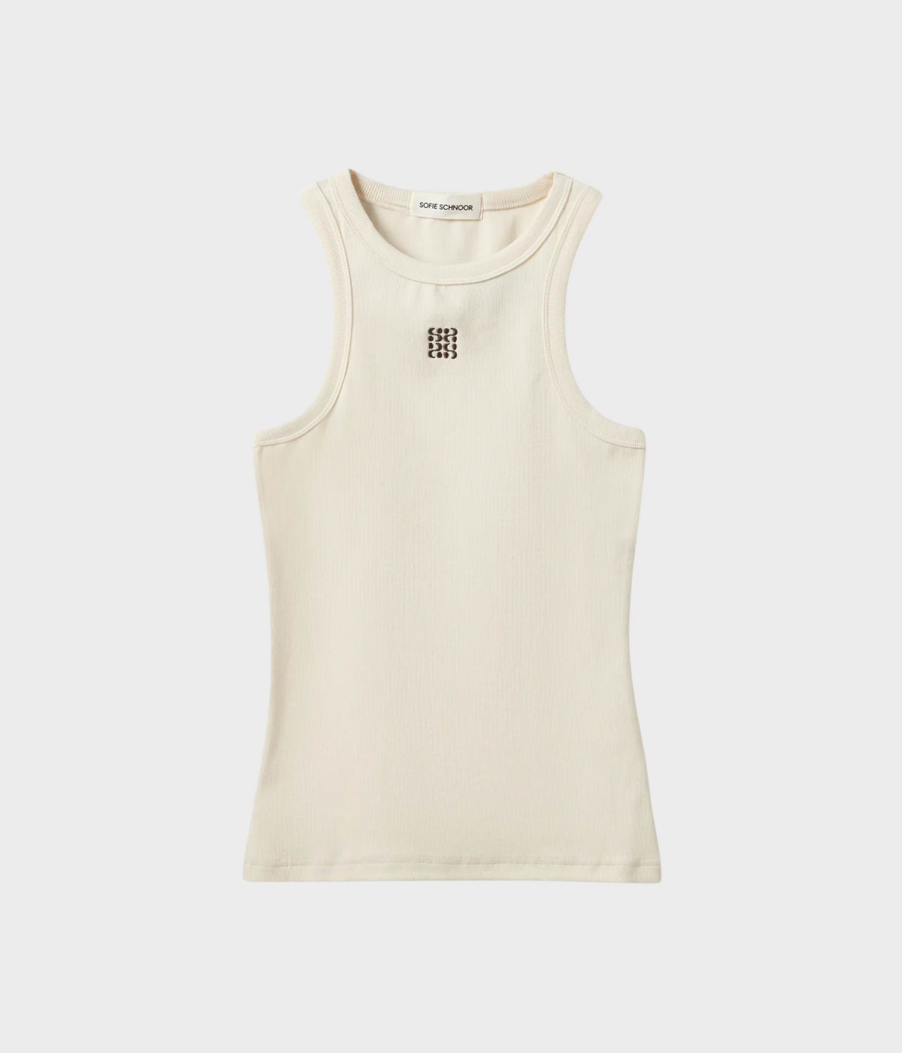 Becasw Rib Tank Top (0159 Cream White)