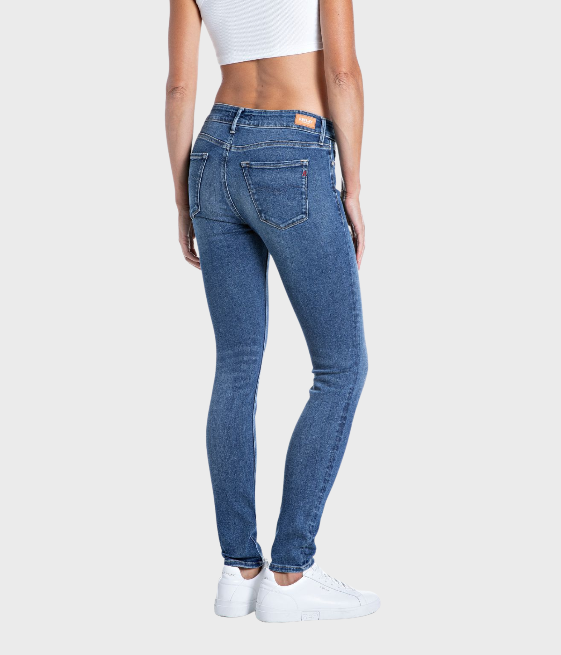 Newluz Skinny (C009 MEDIUM BLUE medium/dark stone wash)