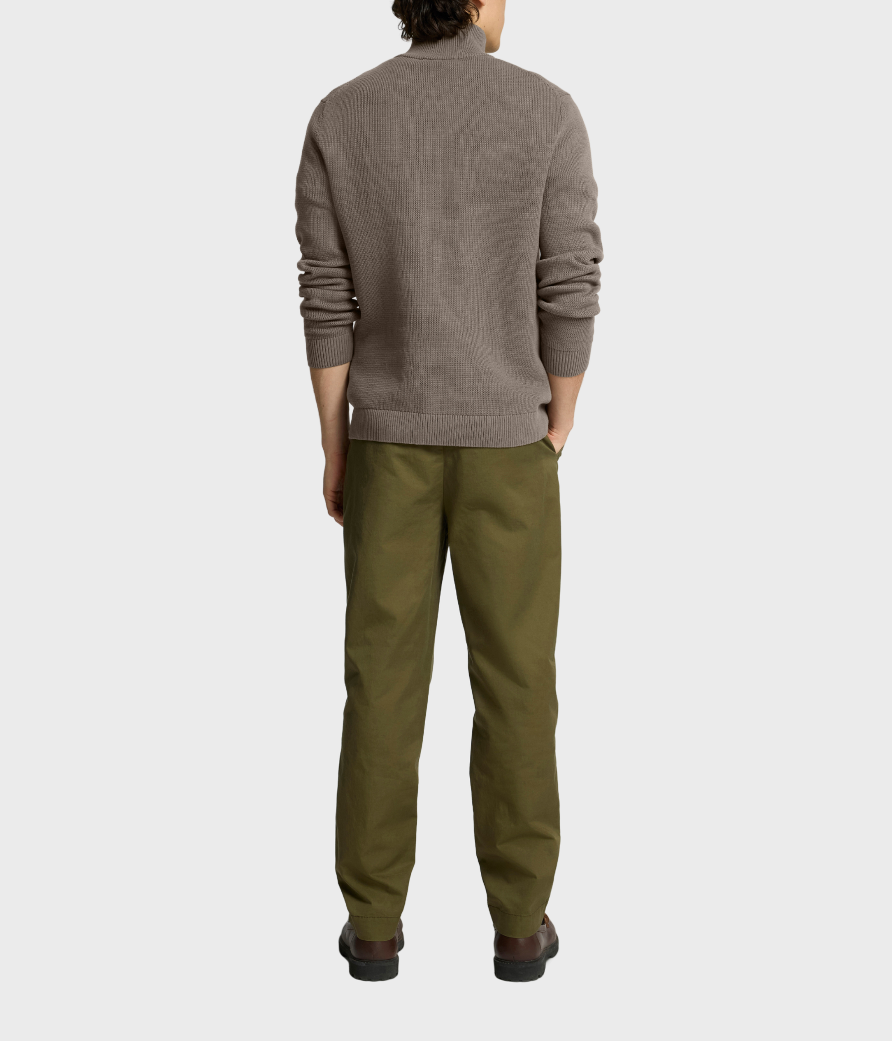 Slhdane Ls Knit Structure Half Zip Noos. (Morel)