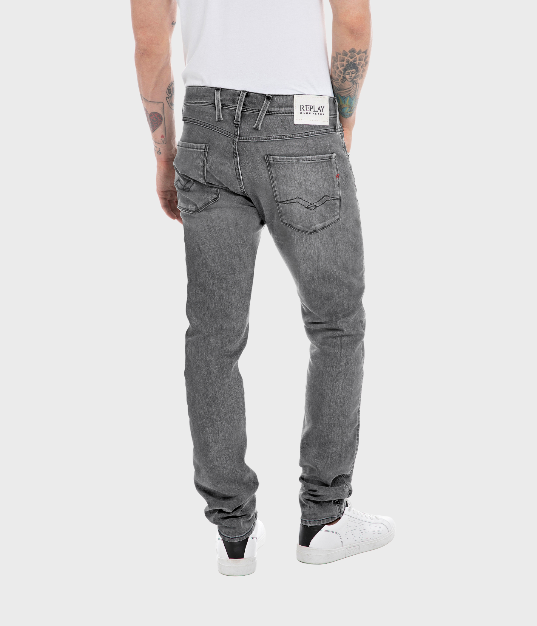 Trousers ANBASS 573 ECO PLUS (096 MEDIUM GREY Medium tone stonewash)