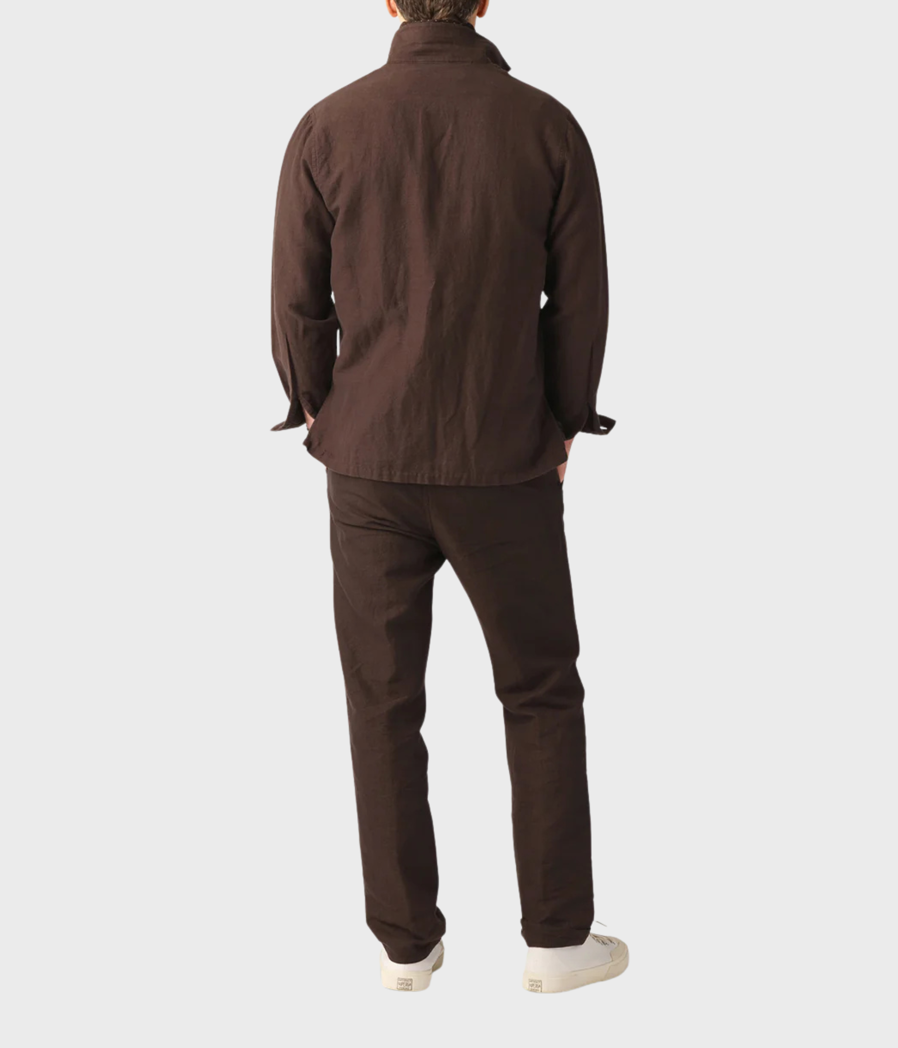 Linen Mix Overshirt (Chocolate)