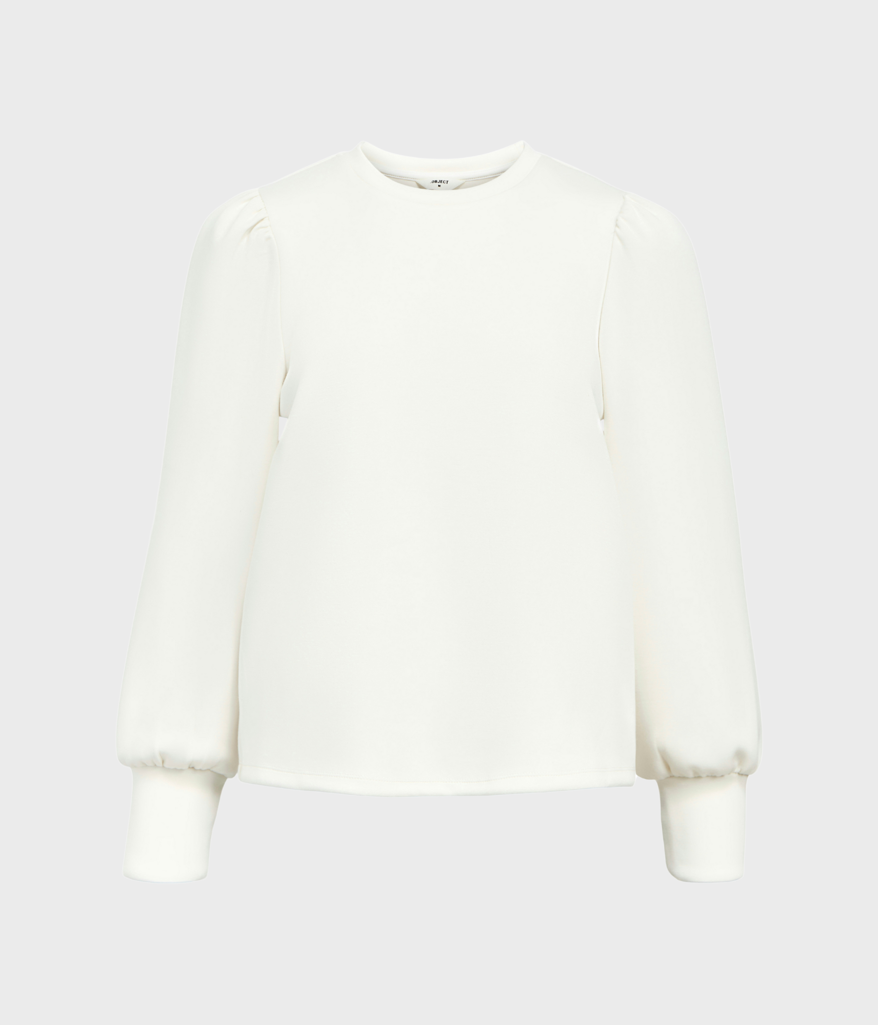 OBJANDREA RE L/S O-NECK TOP NOOS (White Sand)