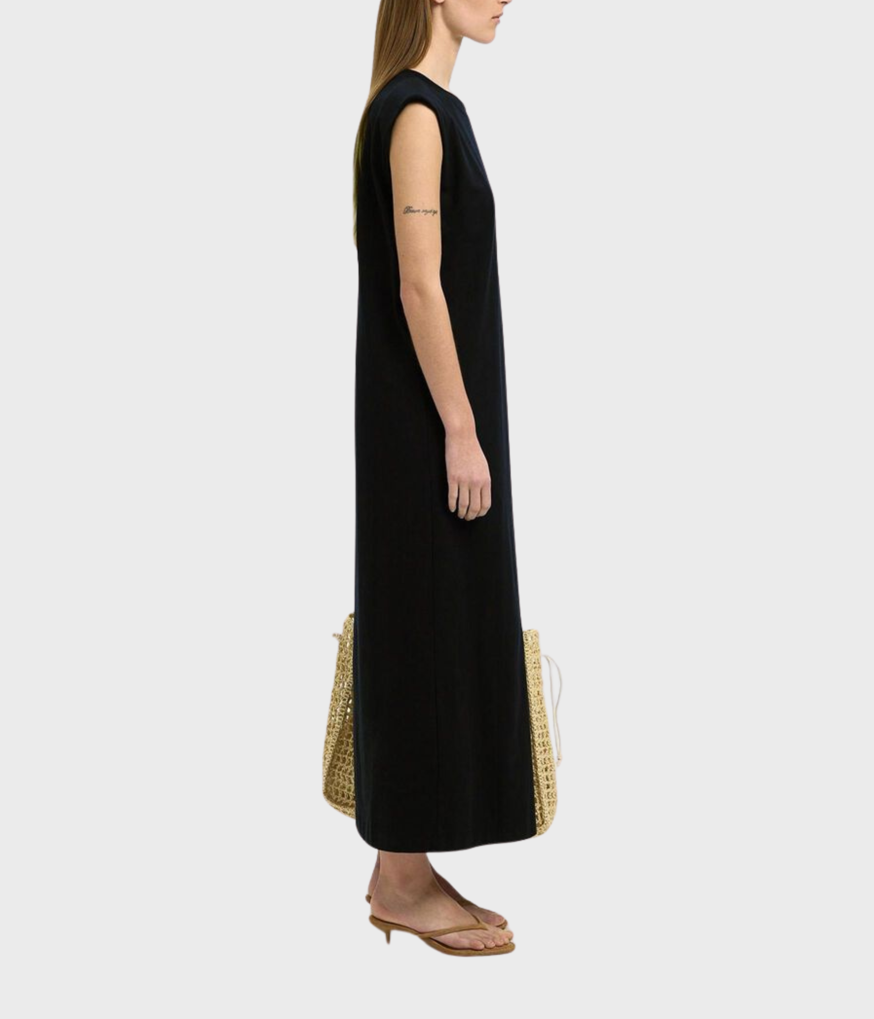 SLFHALLEY SL SHOULDERPAD ANKLE DRESS (Black)