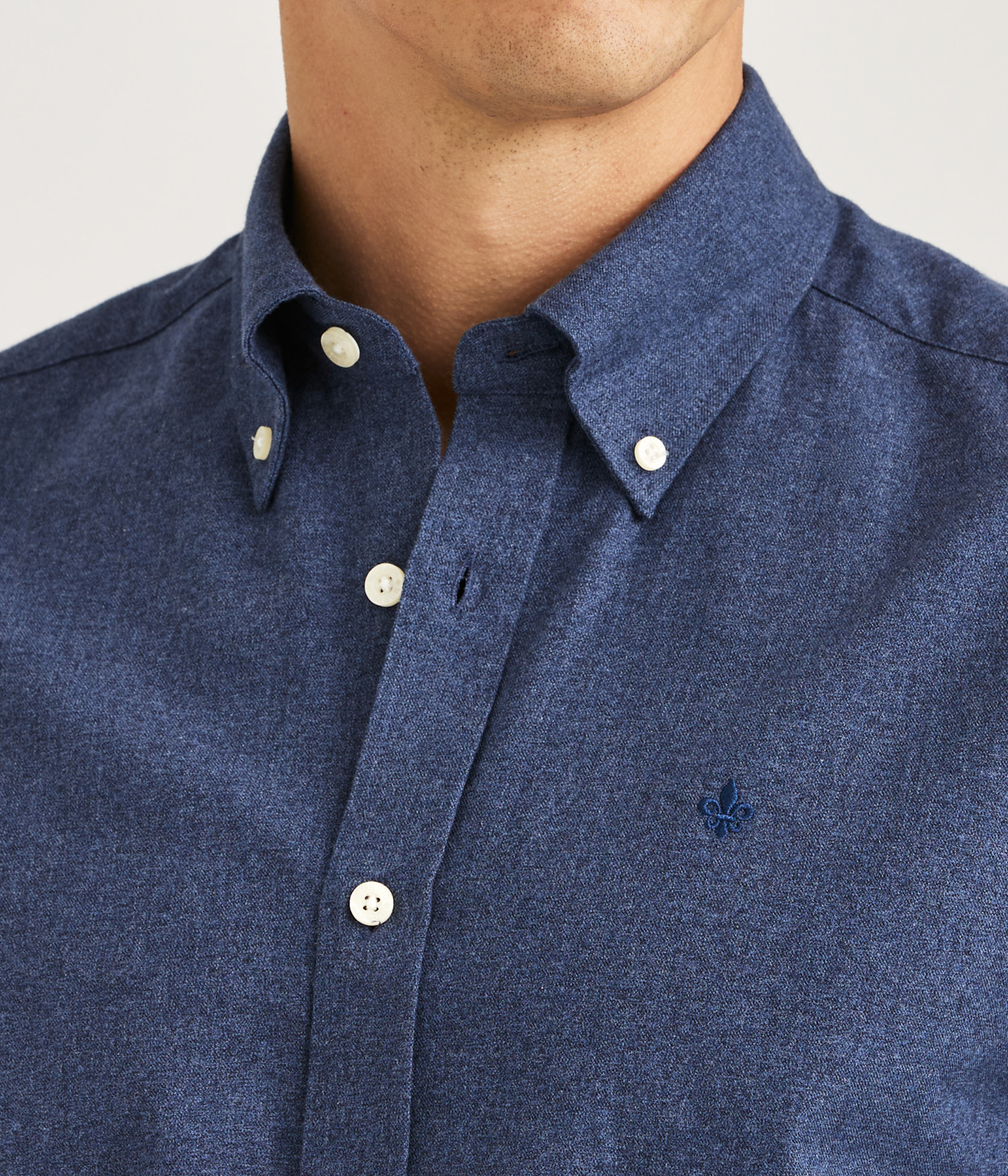 Watts Flannel Shirt-Slim Fit (60 Navy)