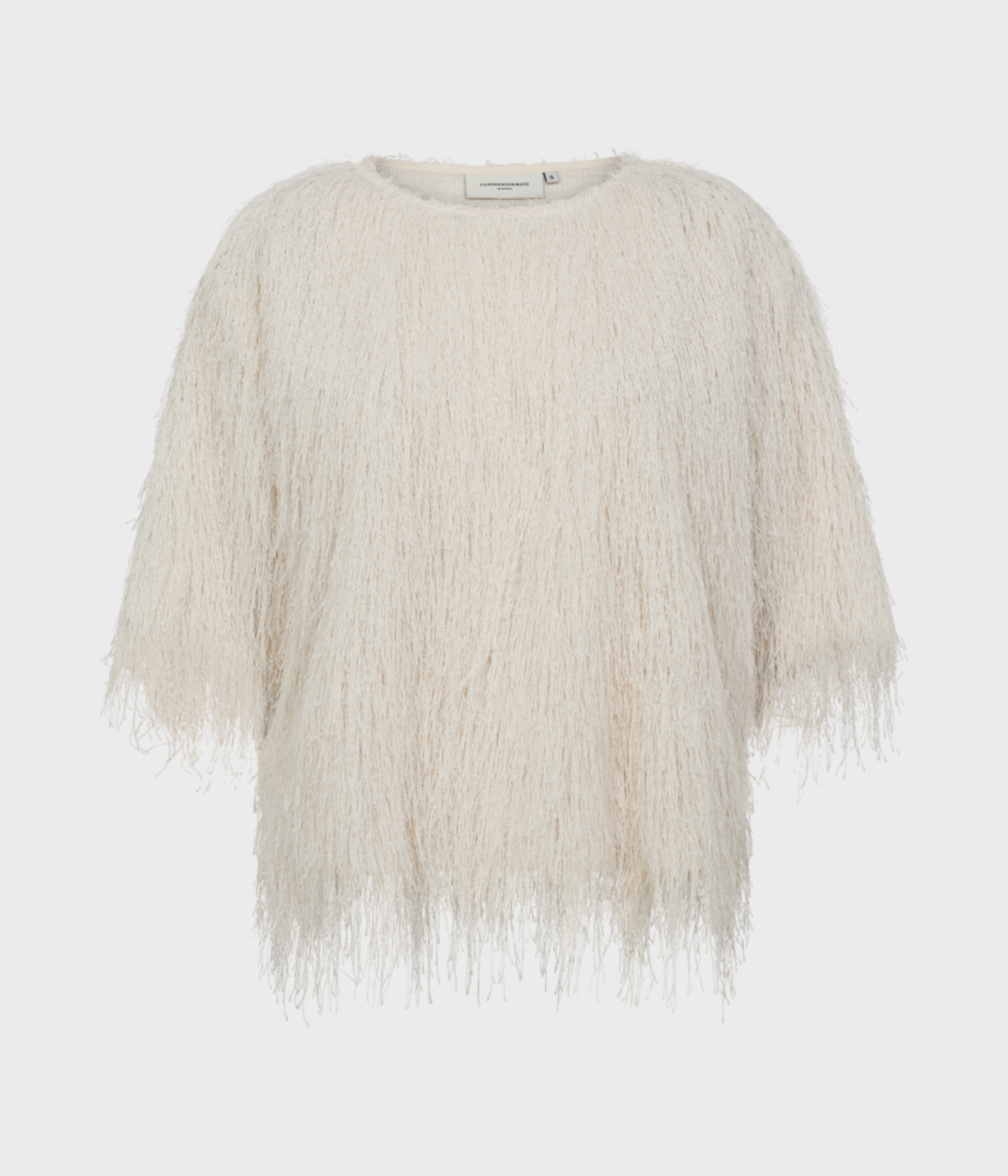 Beige tröja med fransar