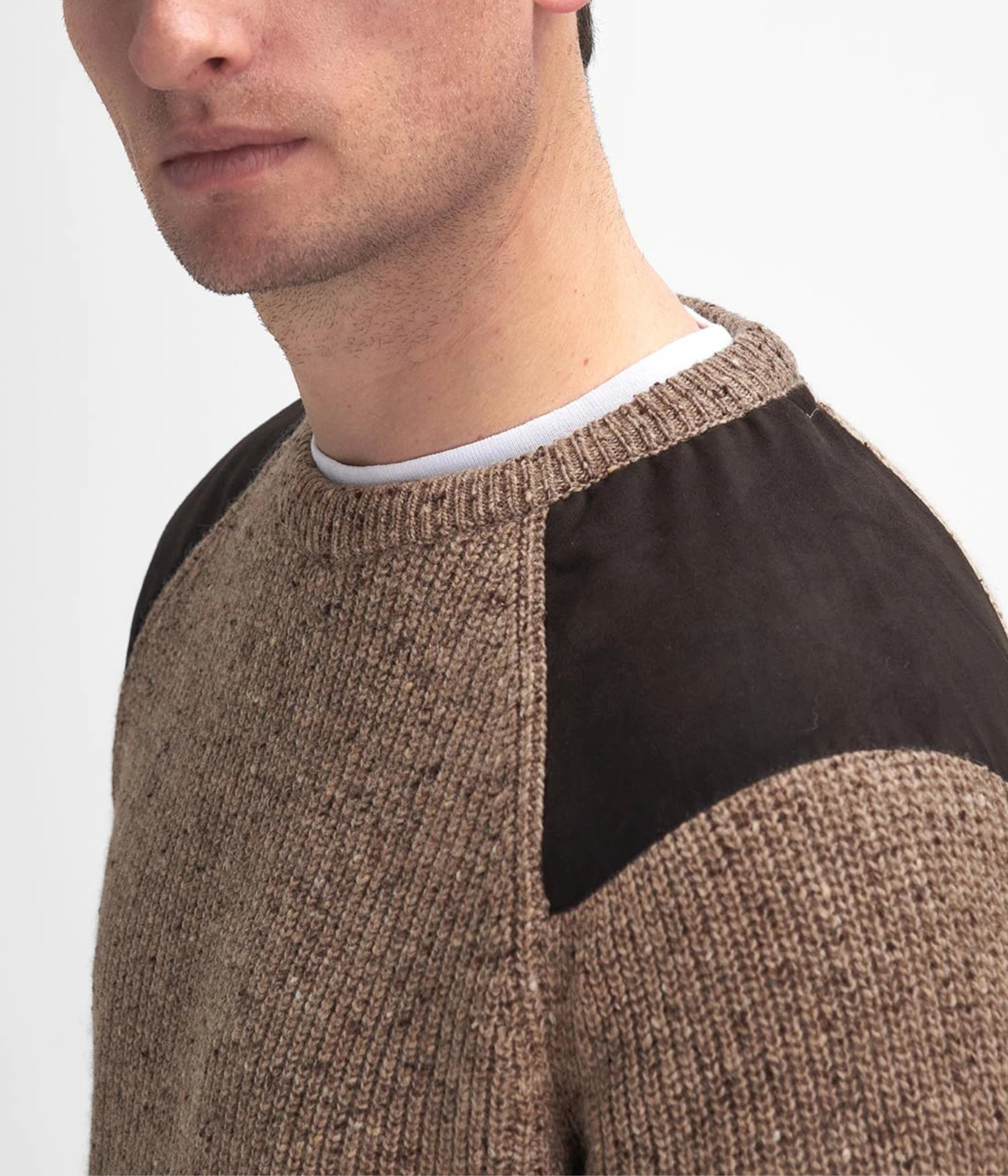 Barbour Raisthorpe Crew Neck Jumper (ST51 Stone)
