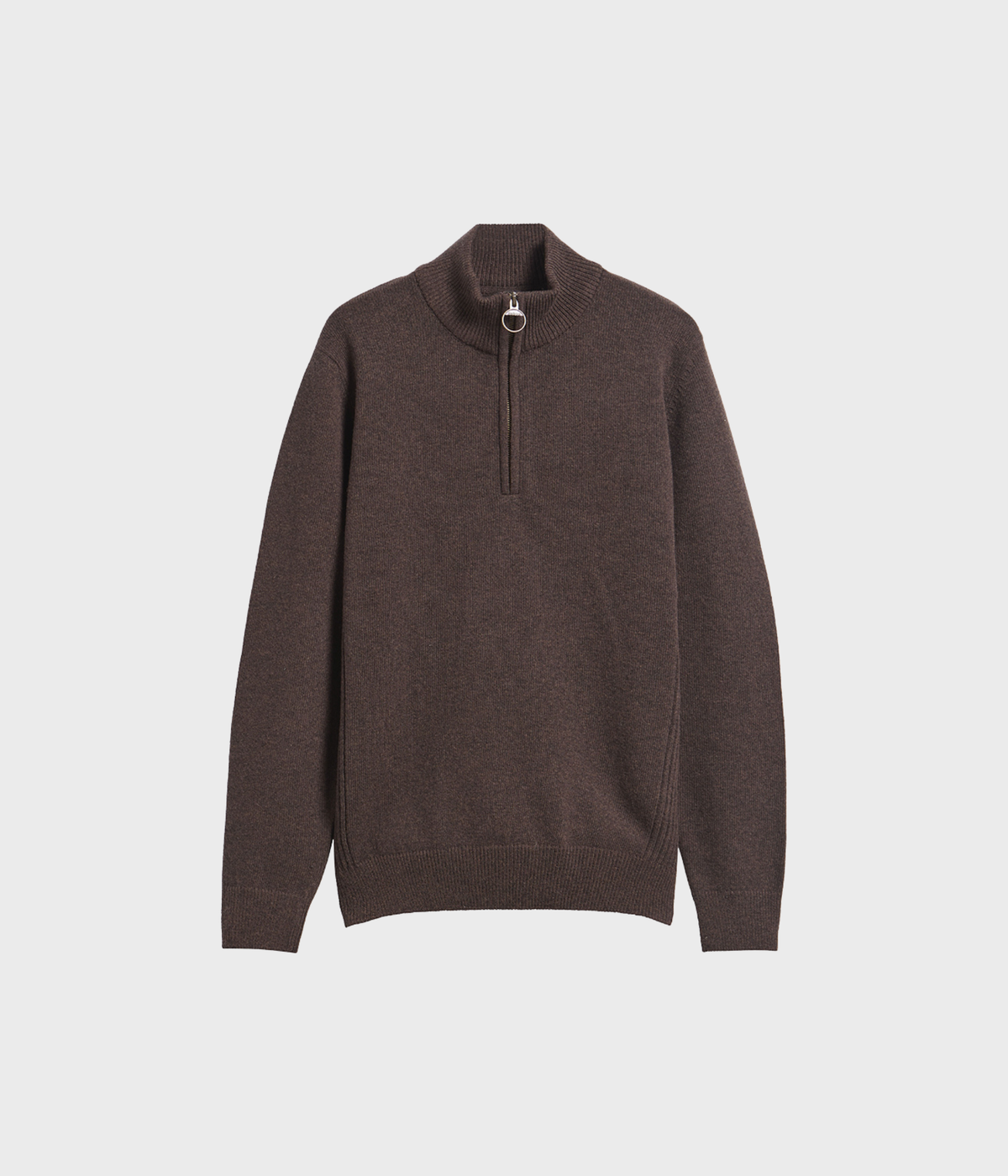 Barbour Holden Half Zip Knitted Jumper. (BR17 Dark Oak)