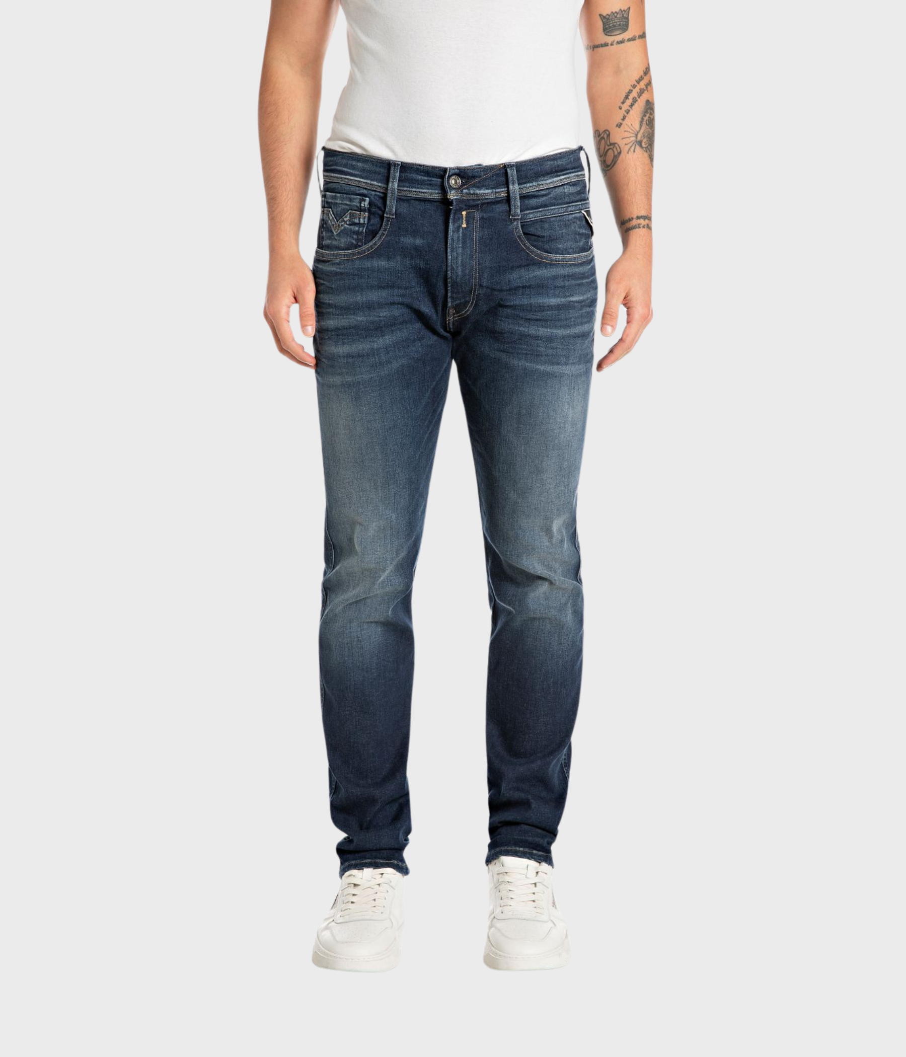 Trousers ANBASS Hyperflex Dust. (007 DARK BLUE Medium dark tone)