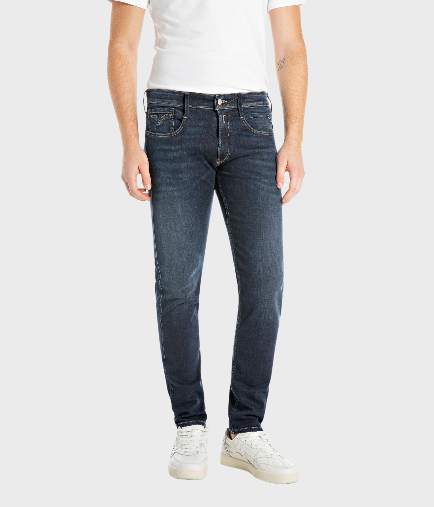 Trousers Anbass 99 Denim. (007 DARK BLUE Dark wash tone)