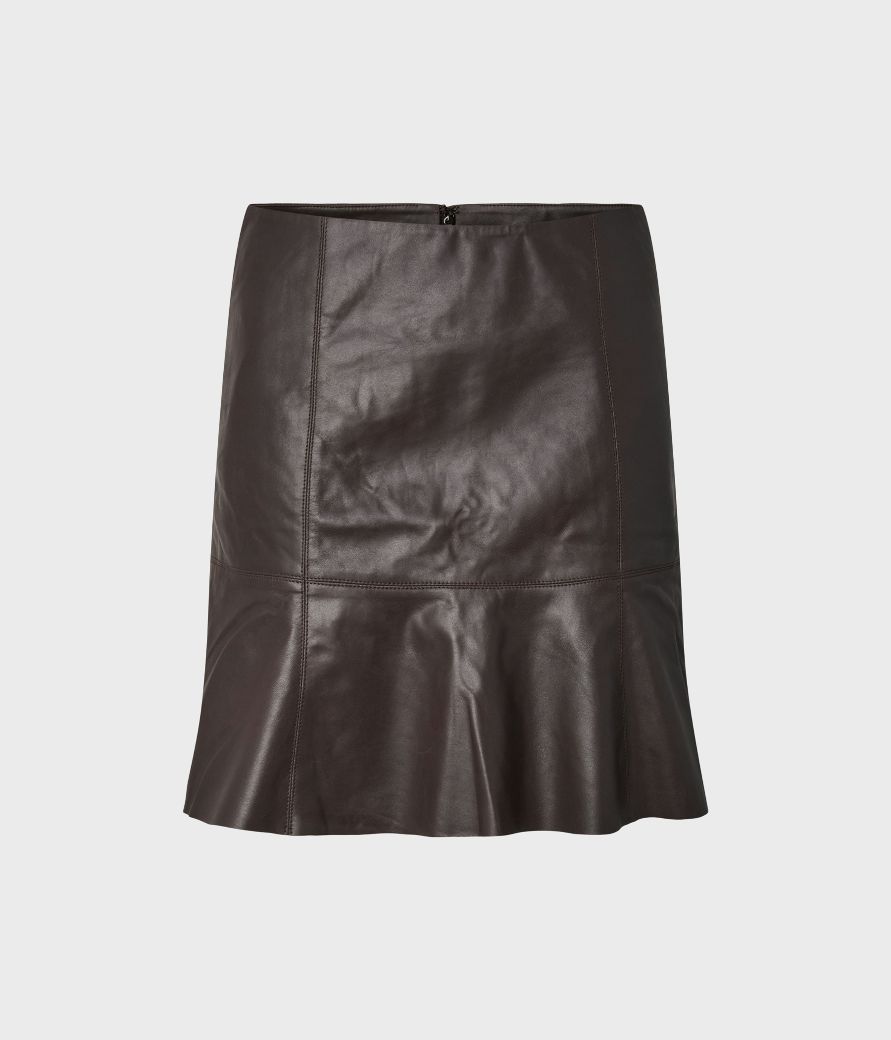 YASCOLLY MW NAPLON LEATHER SKIRT NOOS (Chocolate brown)