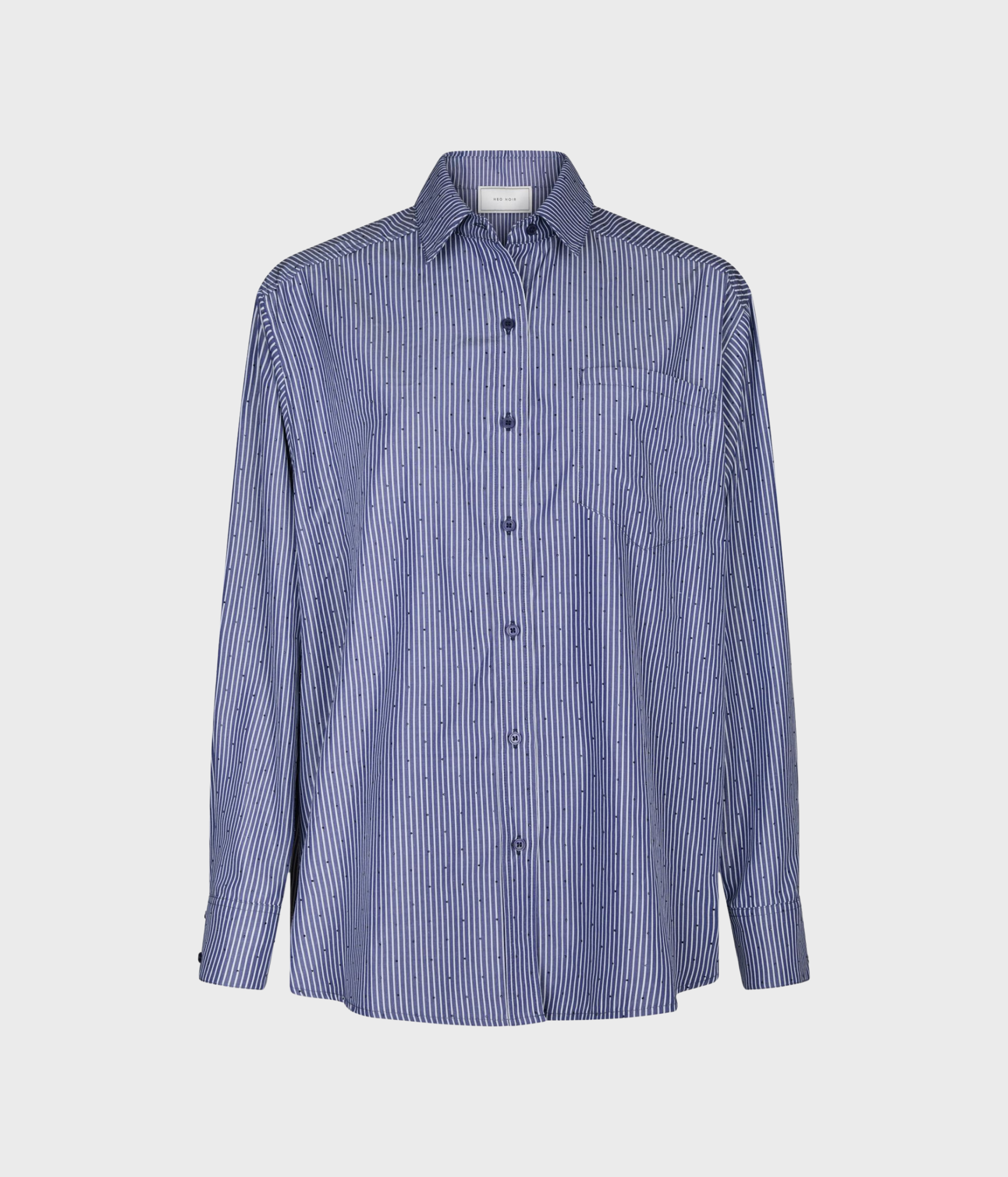 Dalma B Stripe Stone Shirt. (Midnight Blue)