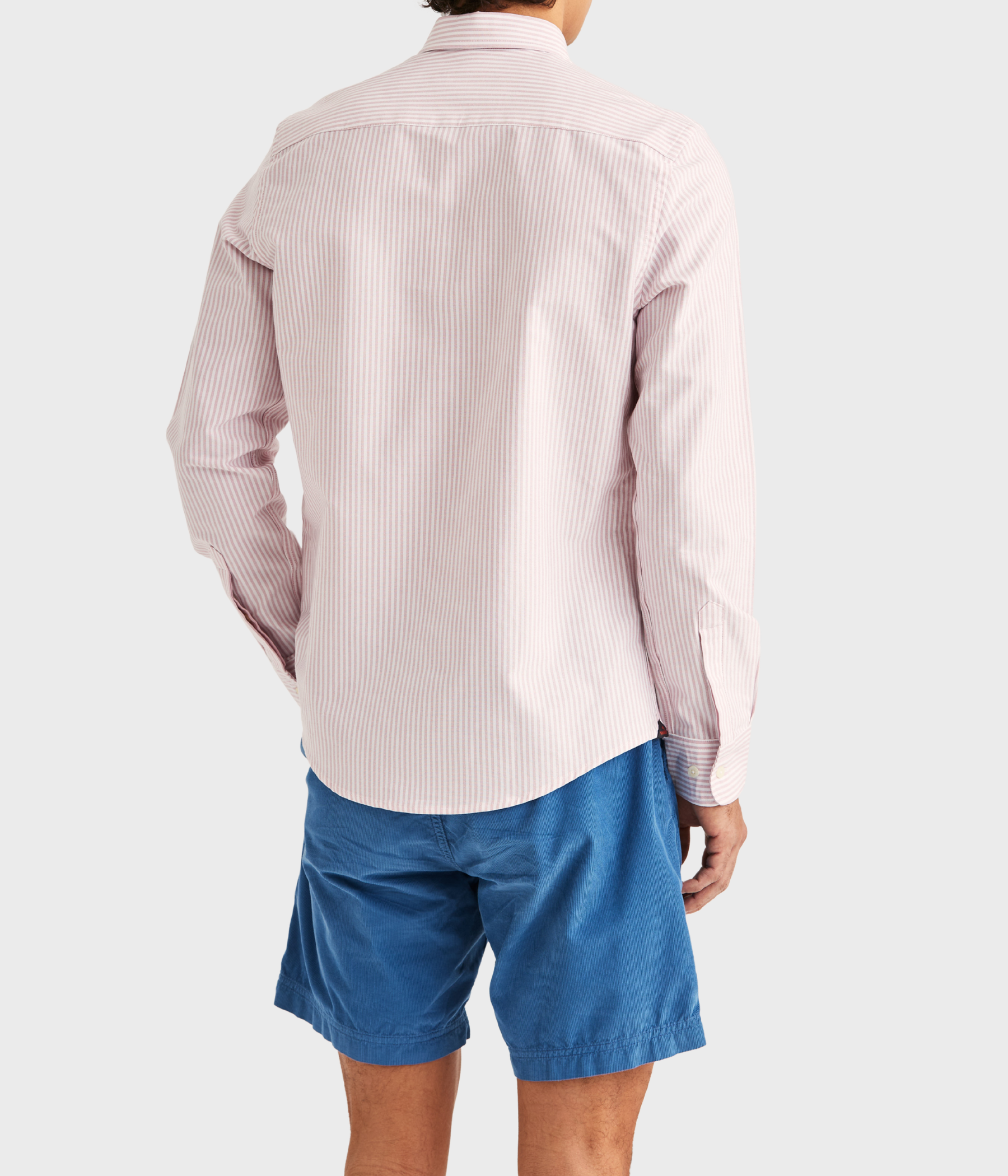 Douglas Oxford Stripe Shirt-Slim Fit (32 pink)