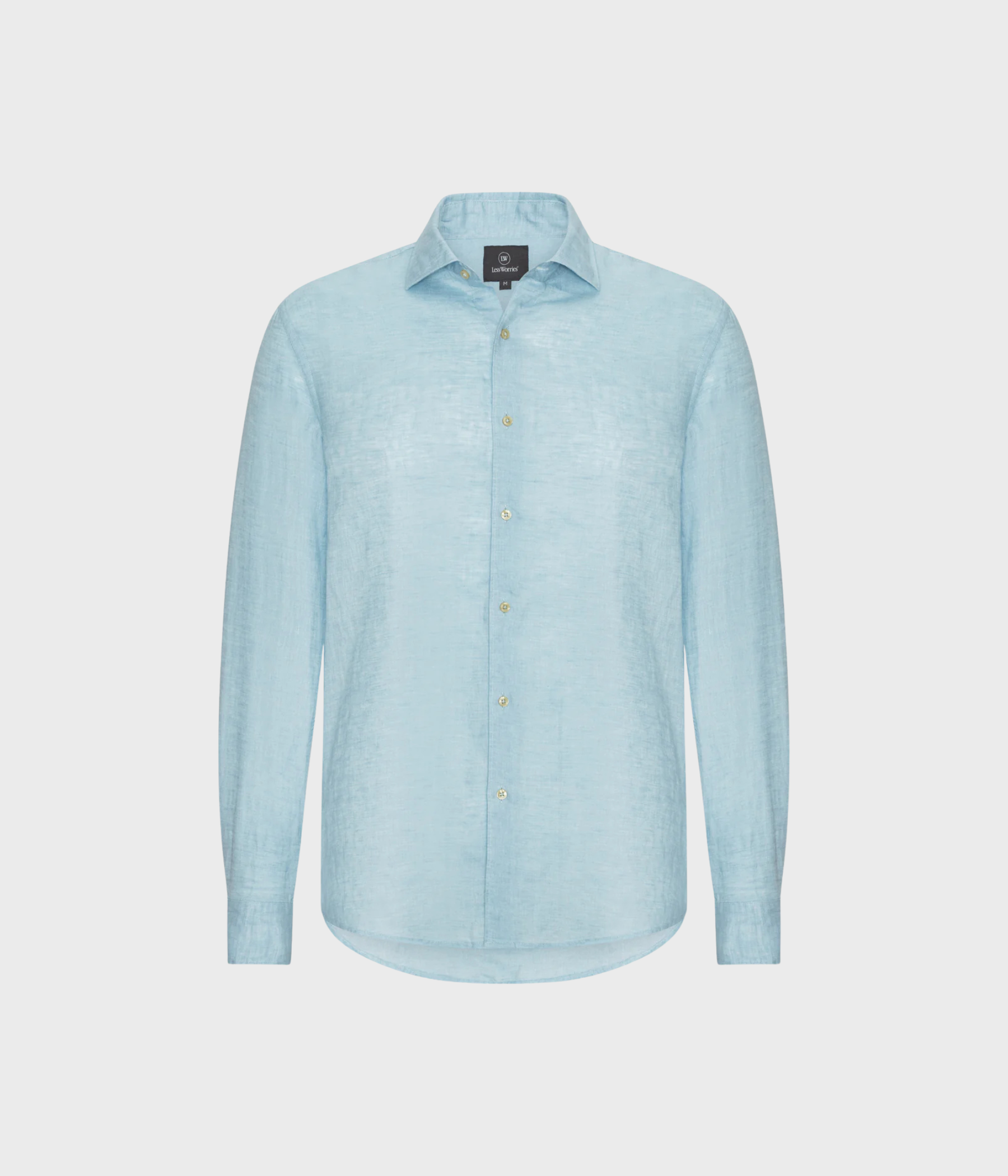Linen Shirt. (aqua)