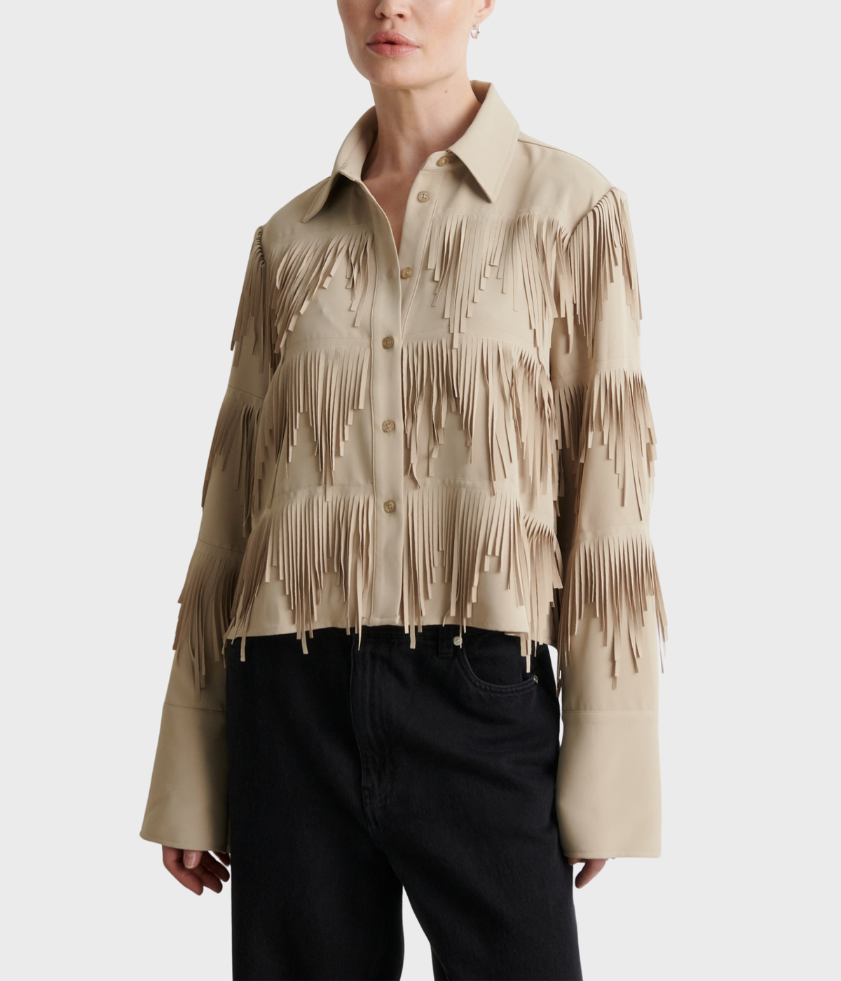 Dancing Cropped Shirt. (6004 Chinchilla)