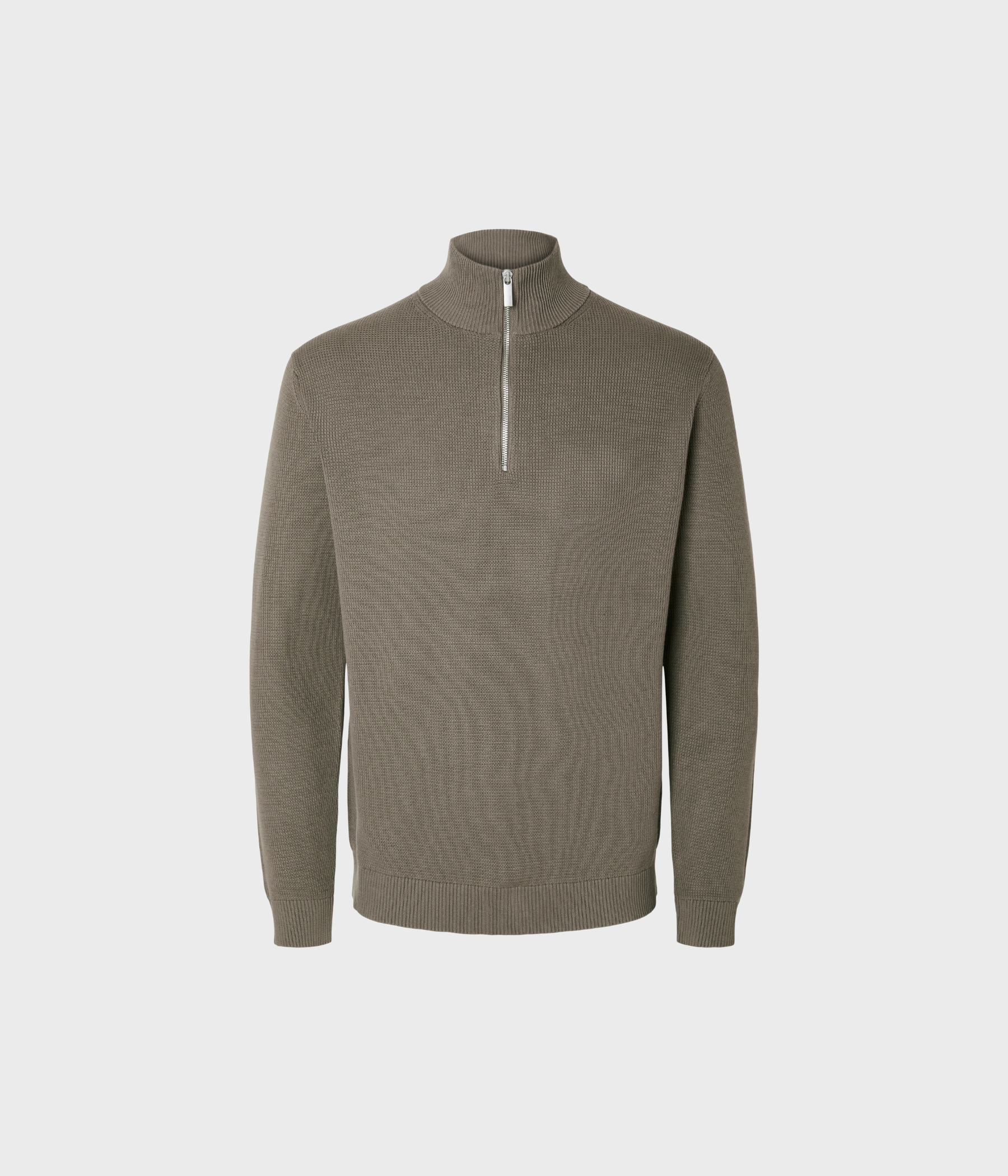 Slhdane Ls Knit Structure Half Zip Noos. (Morel)