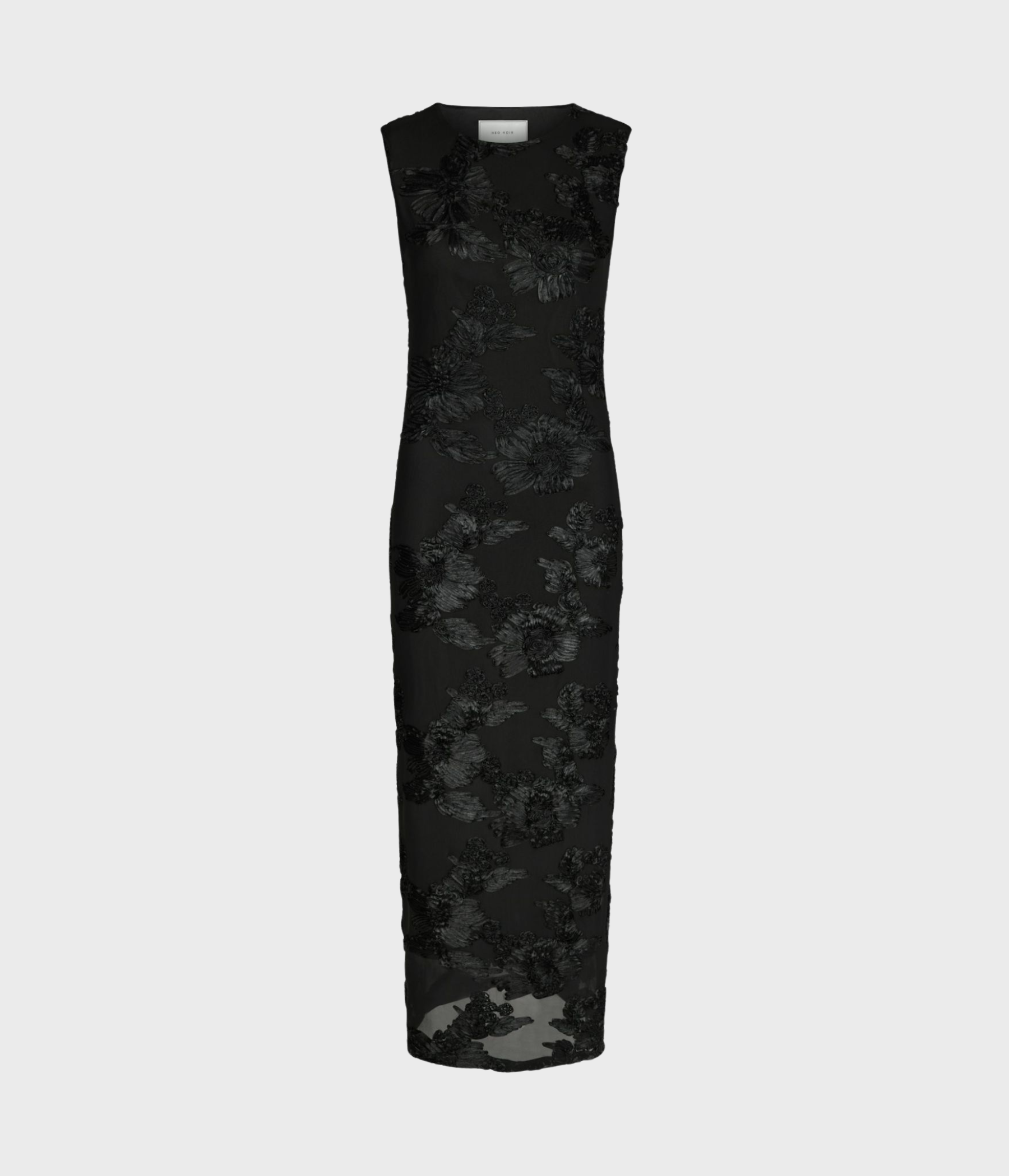 Tiranna Big Flower Mesh Dress (Black)