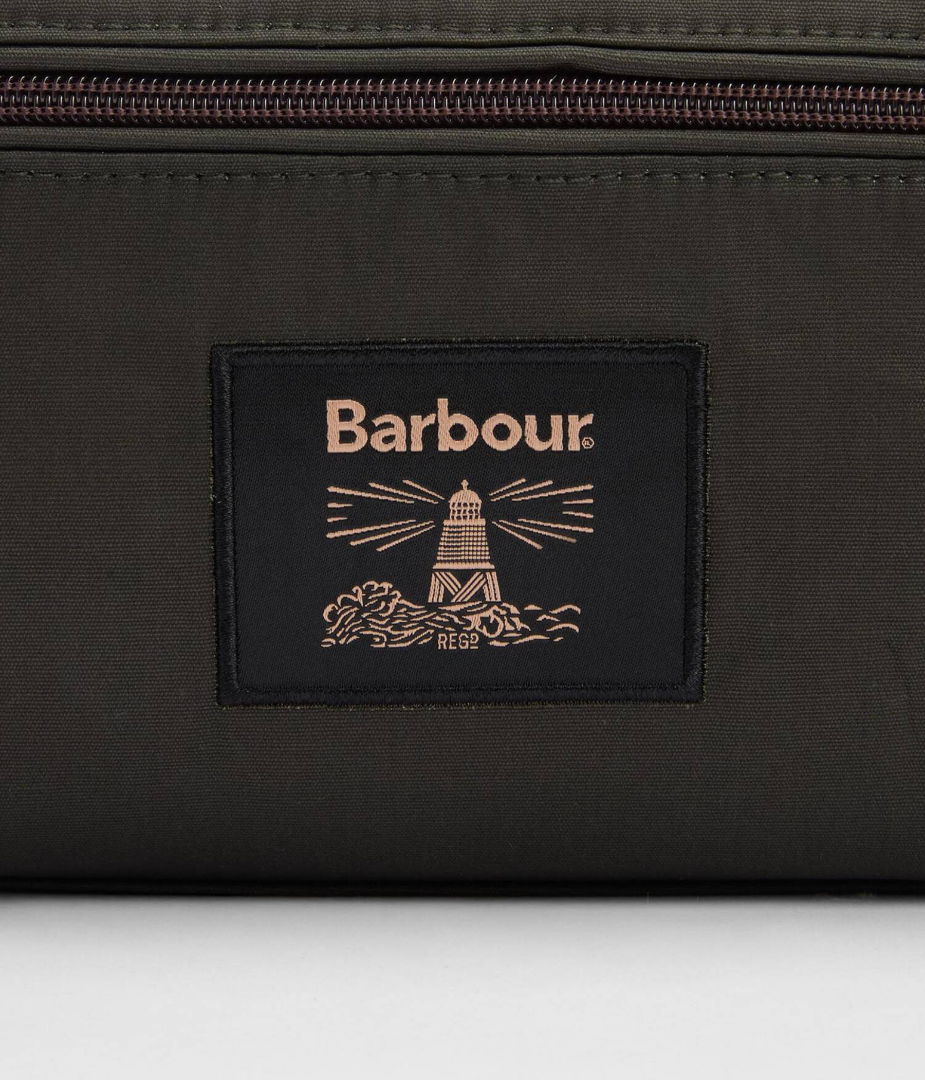 Barbour Wax Washbag (OL51 Olive/Beacon)