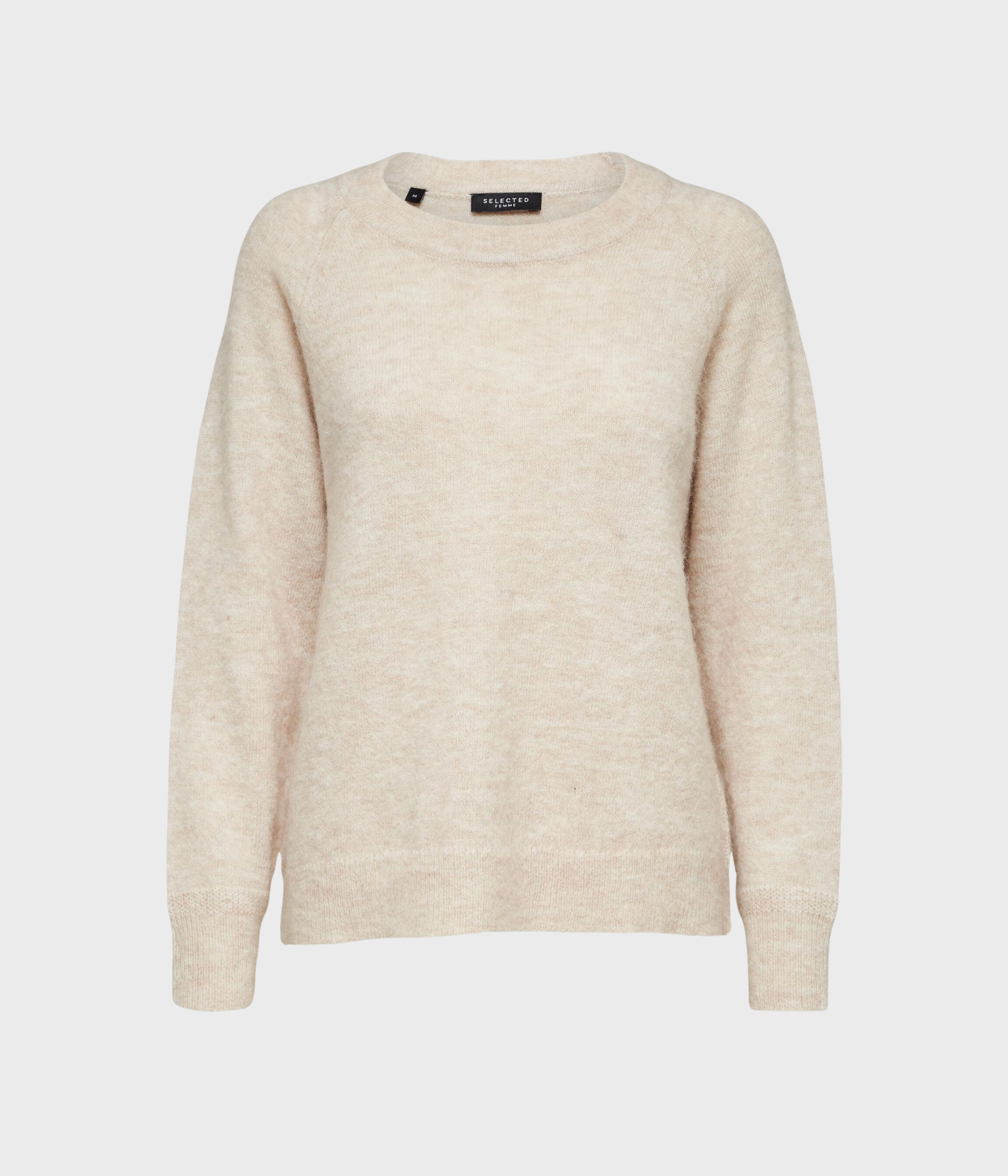 SLFLULU LS KNIT O-NECK NOOS. (Birch)
