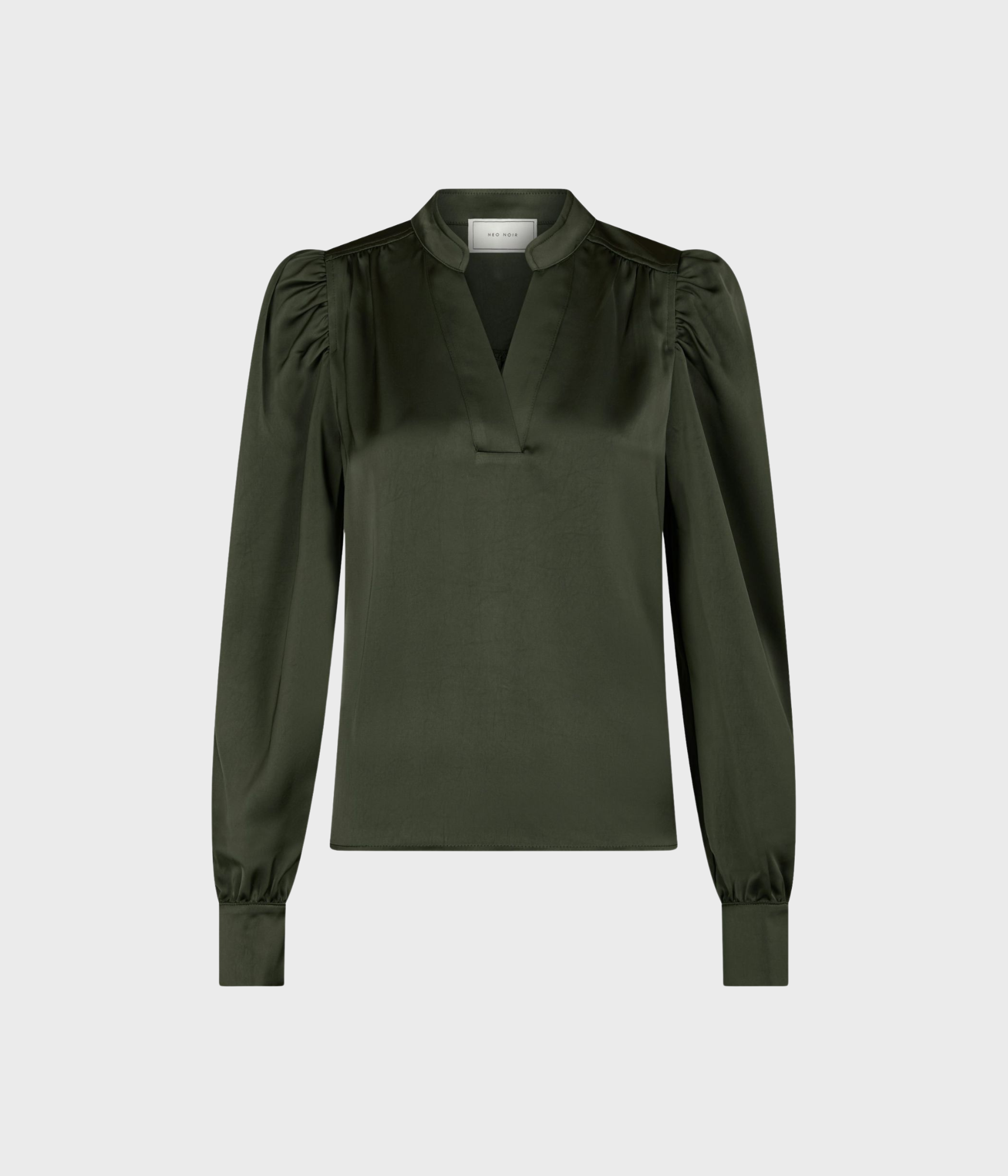 Rosslyn Heavy Sateen Blouse. (Deep Green)