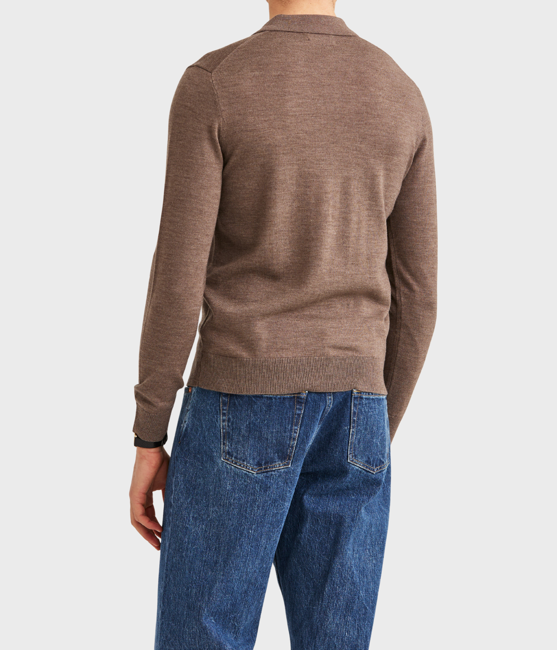 Merino Polo Knit. (84 Brown)