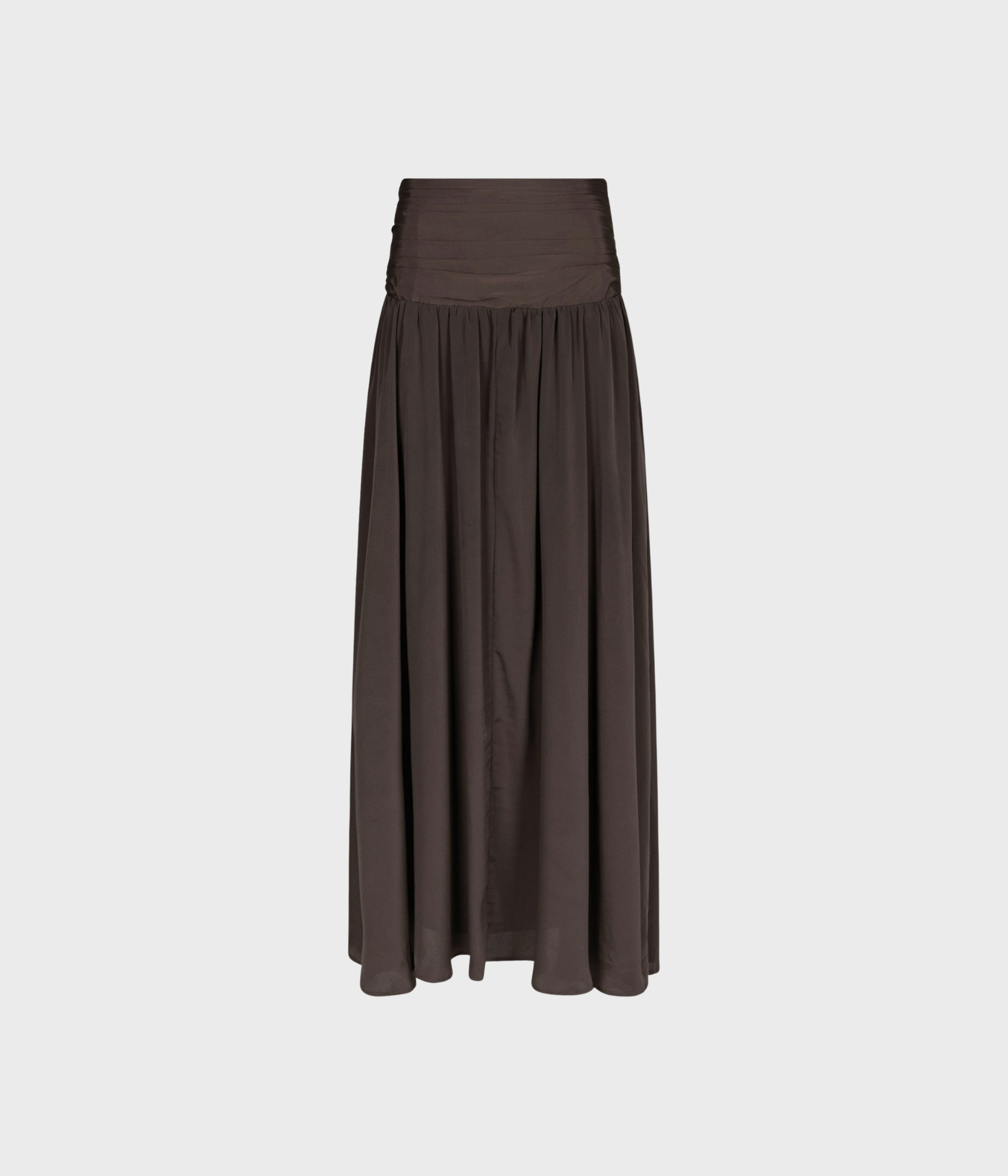 Morien Woven Maxi Skirt (676 DARK BROWN)