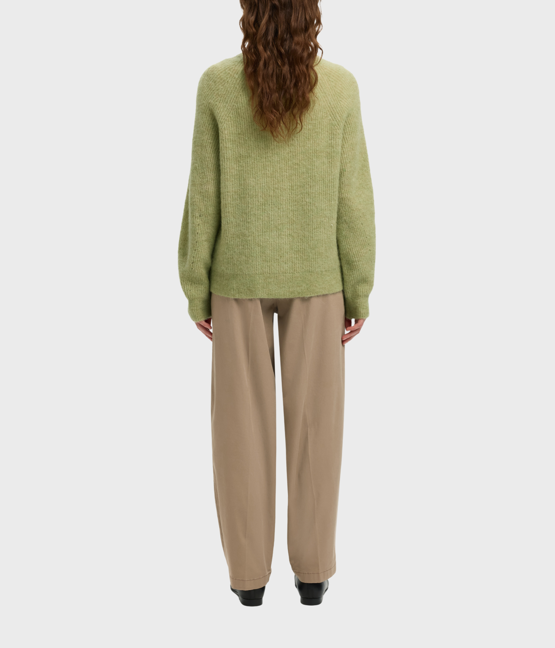 SLFLULU LS KNIT SHORT CARDIGAN NOOS. (Lint Detail:MELANGE)