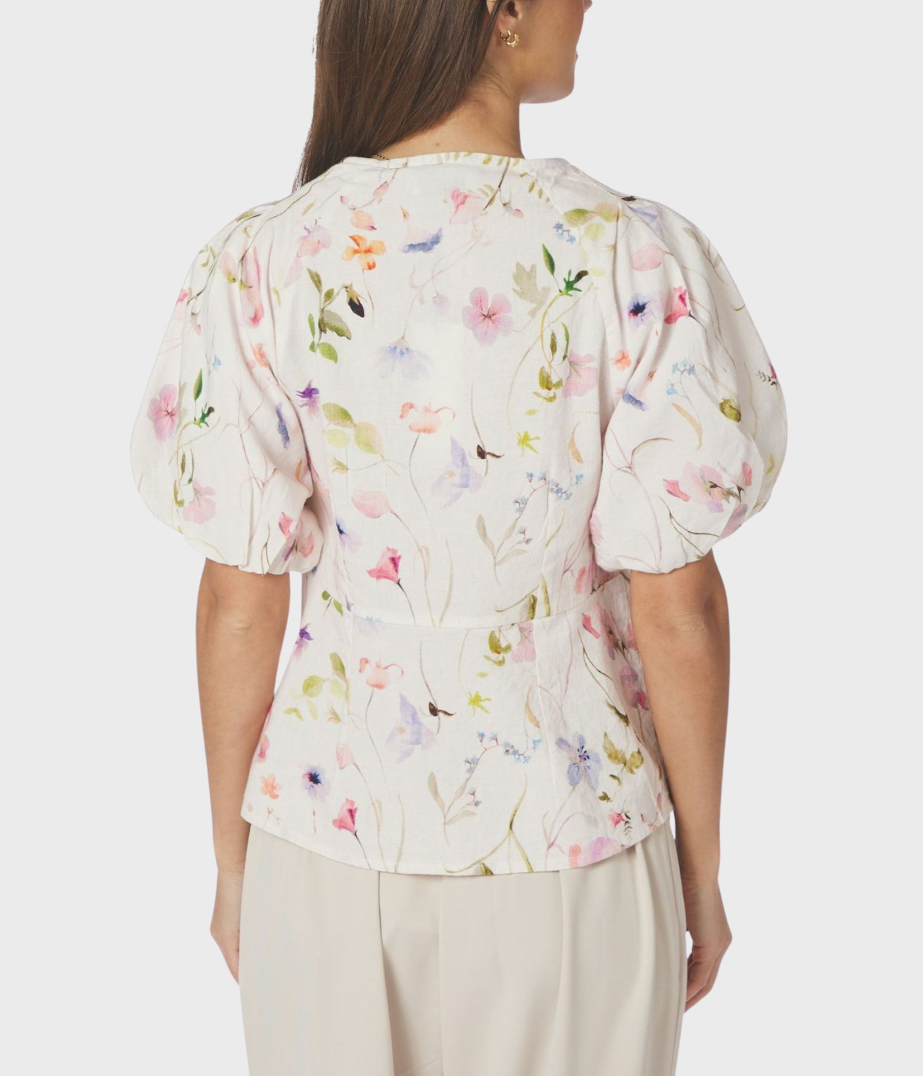 Irina Flower Blouse (121 Off White)