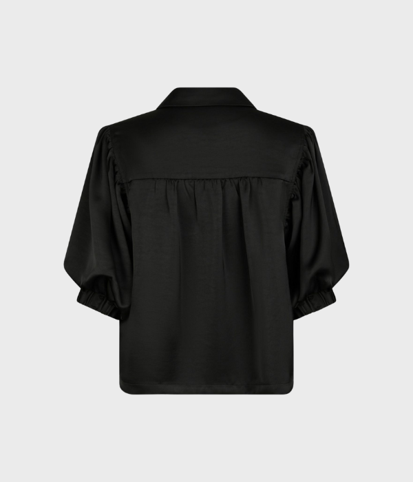 Etta Heavy Sateen Shirt (Black)