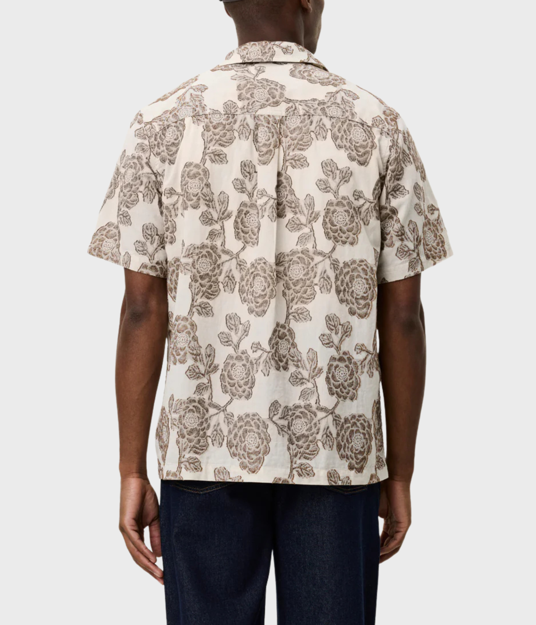 Lesley Flower Jacquard SS Shirt (Ivory) - D.O. Design Only