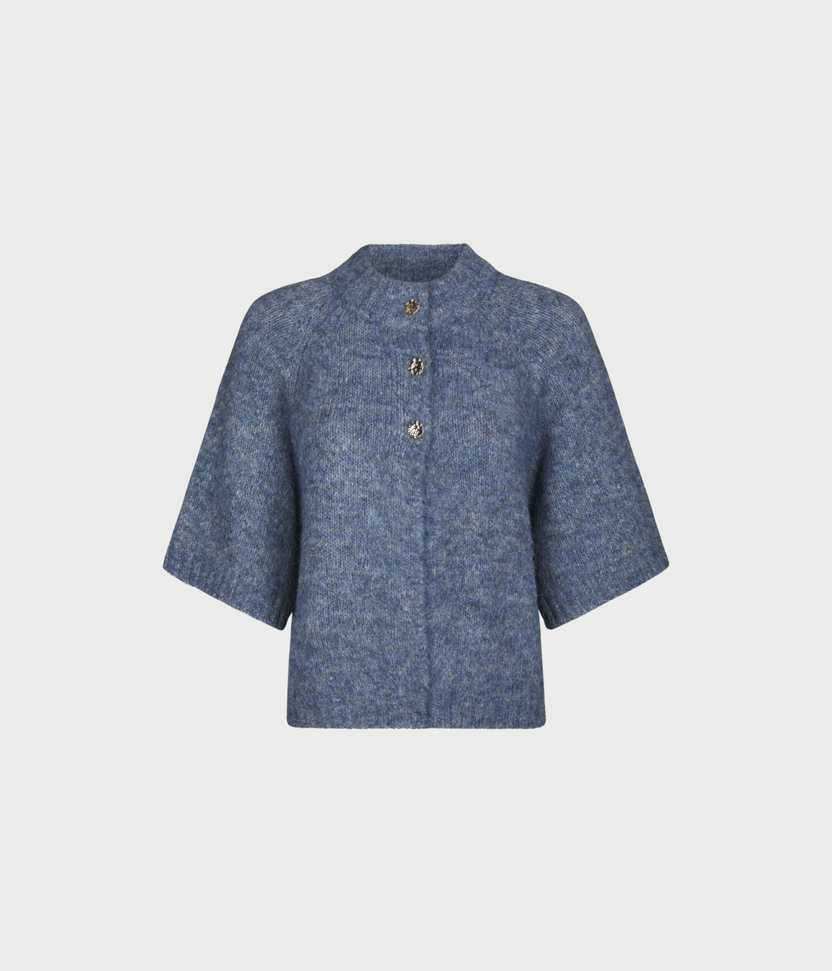 Benuta Fluffy Knit Cardigan. (Smoke Blue)