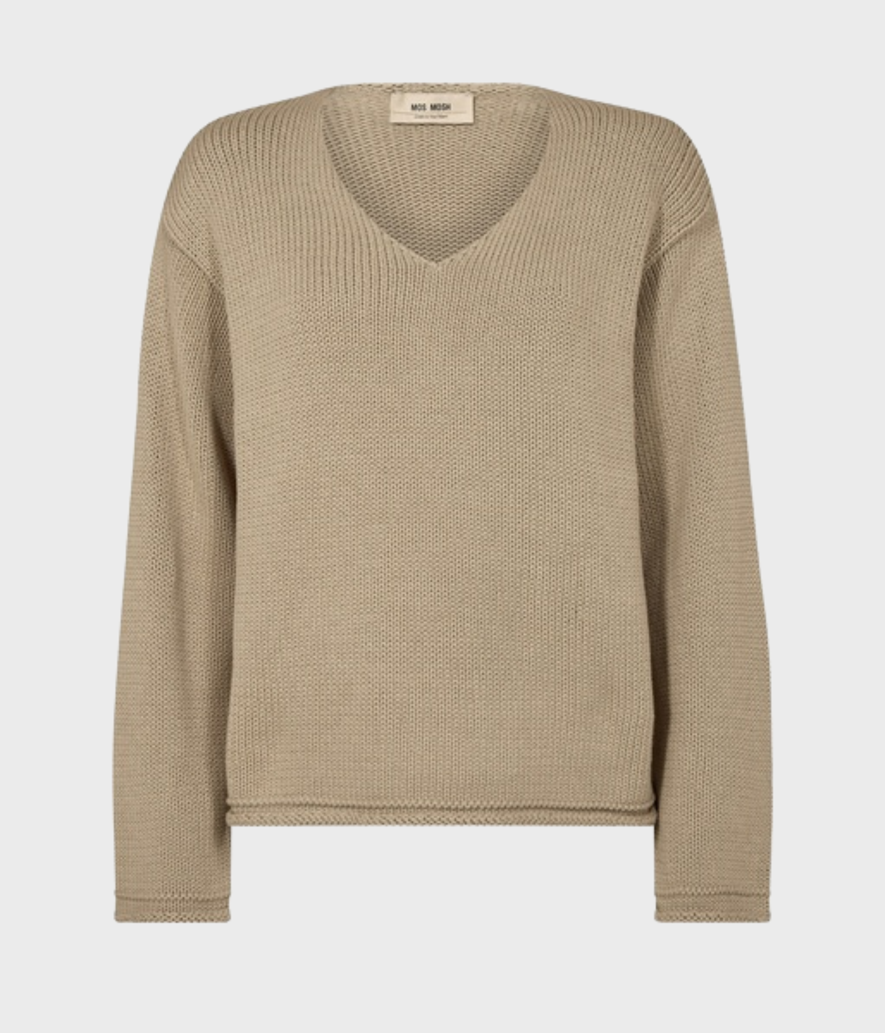 Mmbine LS V-Neck Knit (123 Sesame)