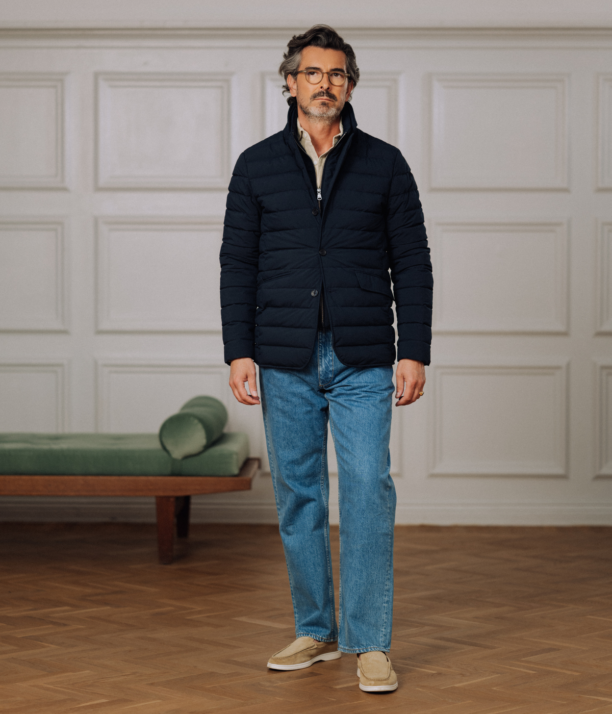 Delano Padded Blazer (600 Navy)