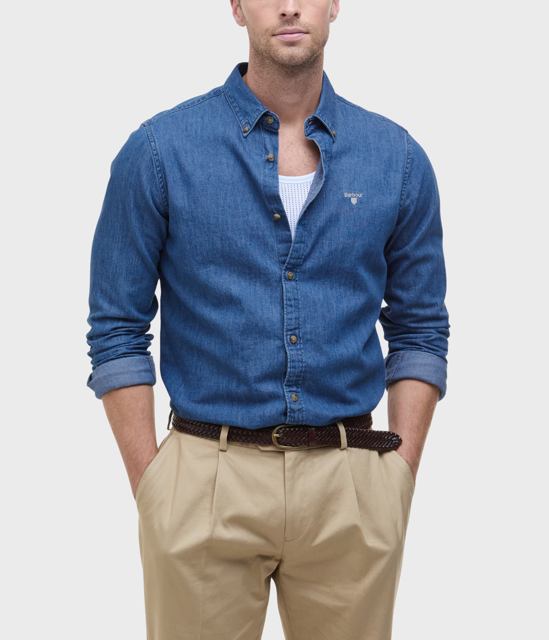 Barbour Crest Shirt (BL15 Chambray)