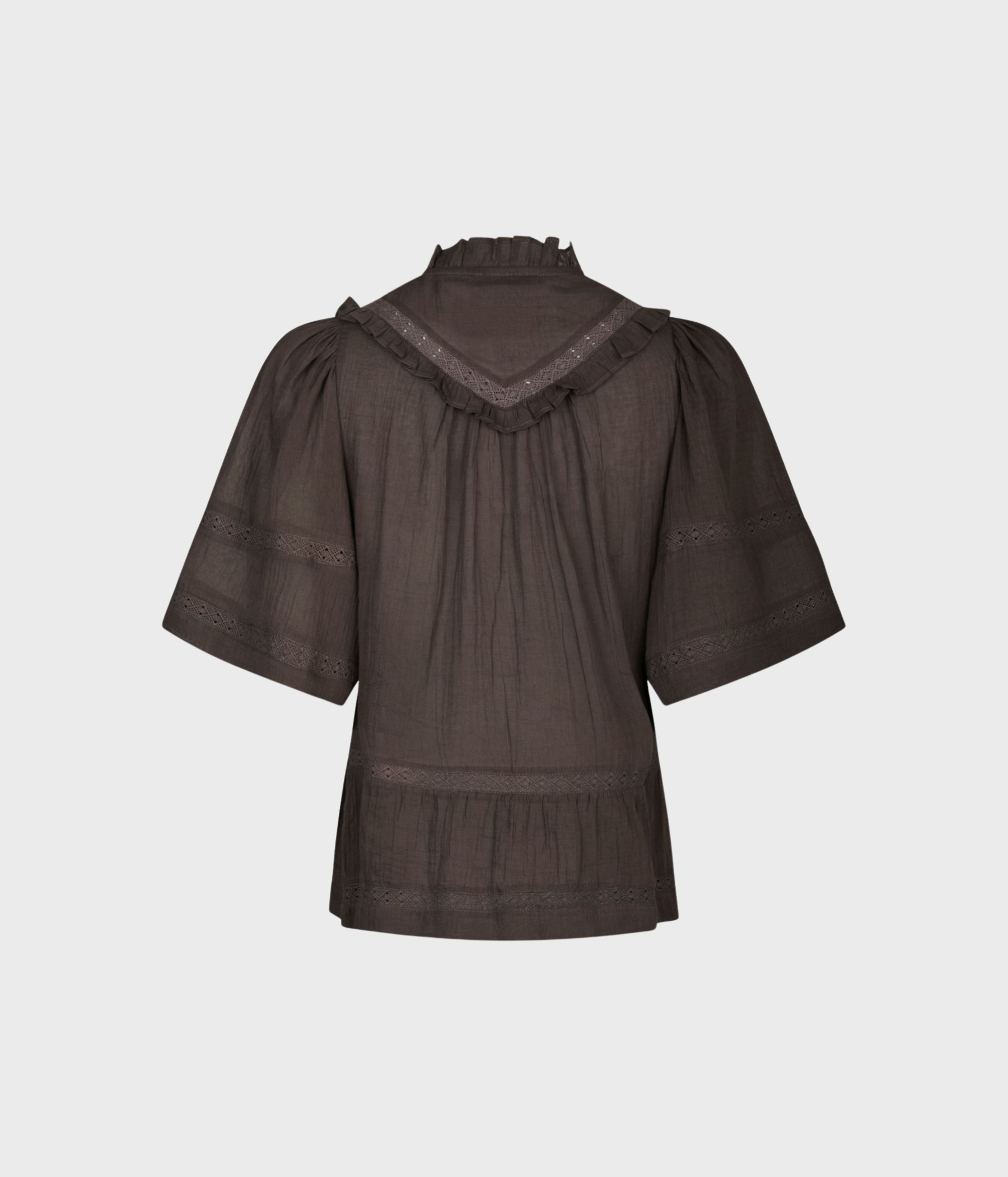 Evienne S Voile Top (676 DARK BROWN)