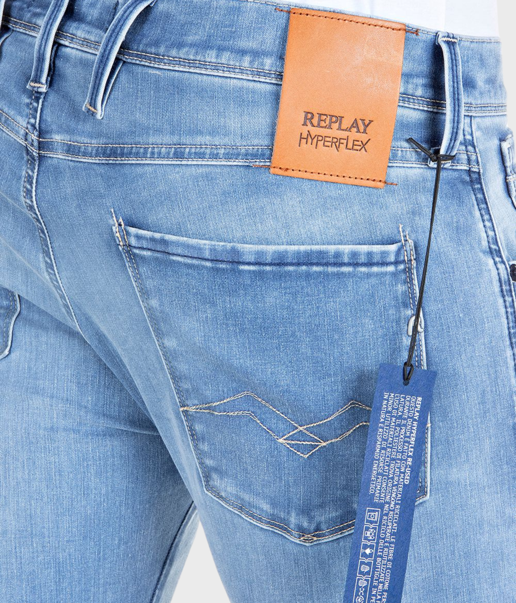 Trousers ANBASS Ocean Blue, Sustainable (010 LIGHT BLUE light wash tone)