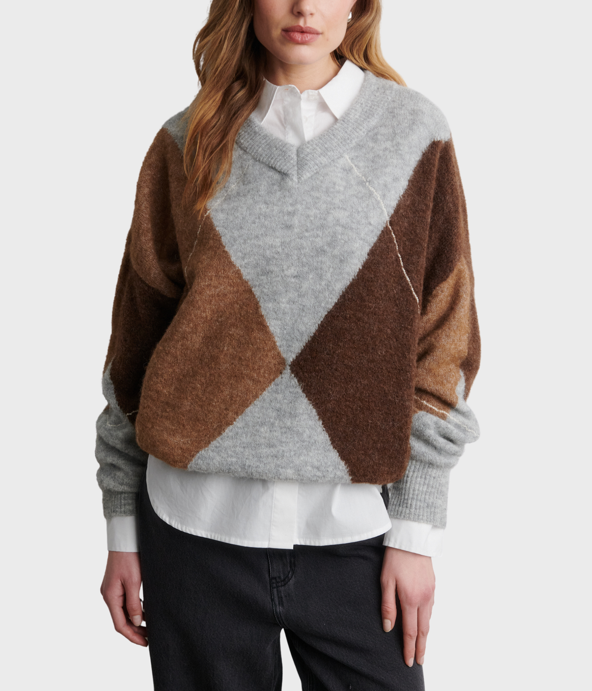 Forca Knit V-Neck (Light Grey Melange)