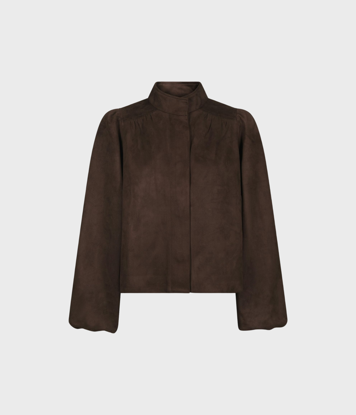 Tirsa Faux Suede Jacket (676 DARK BROWN)