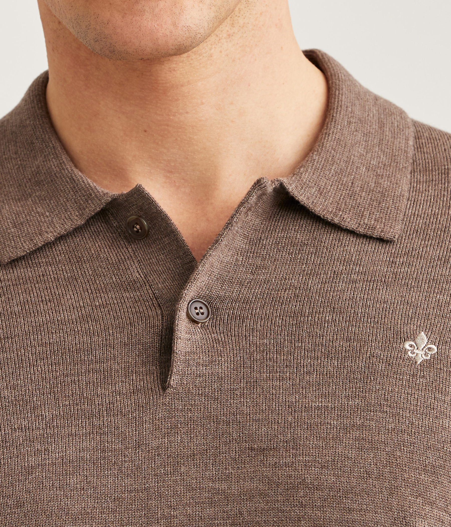 Merino Polo Knit. (84 Brown)