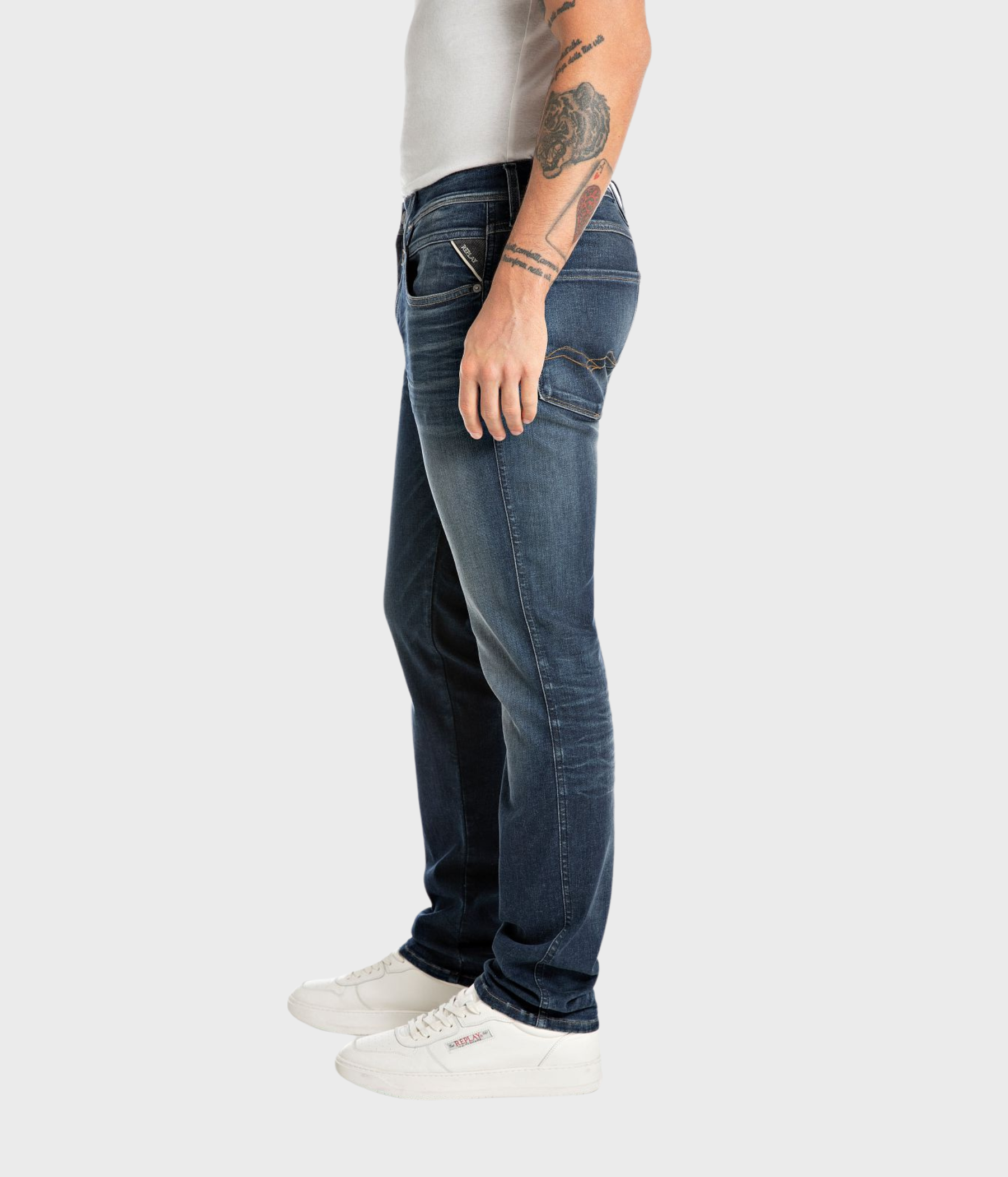 Trousers ANBASS Hyperflex Dust. (007 DARK BLUE Medium dark tone)