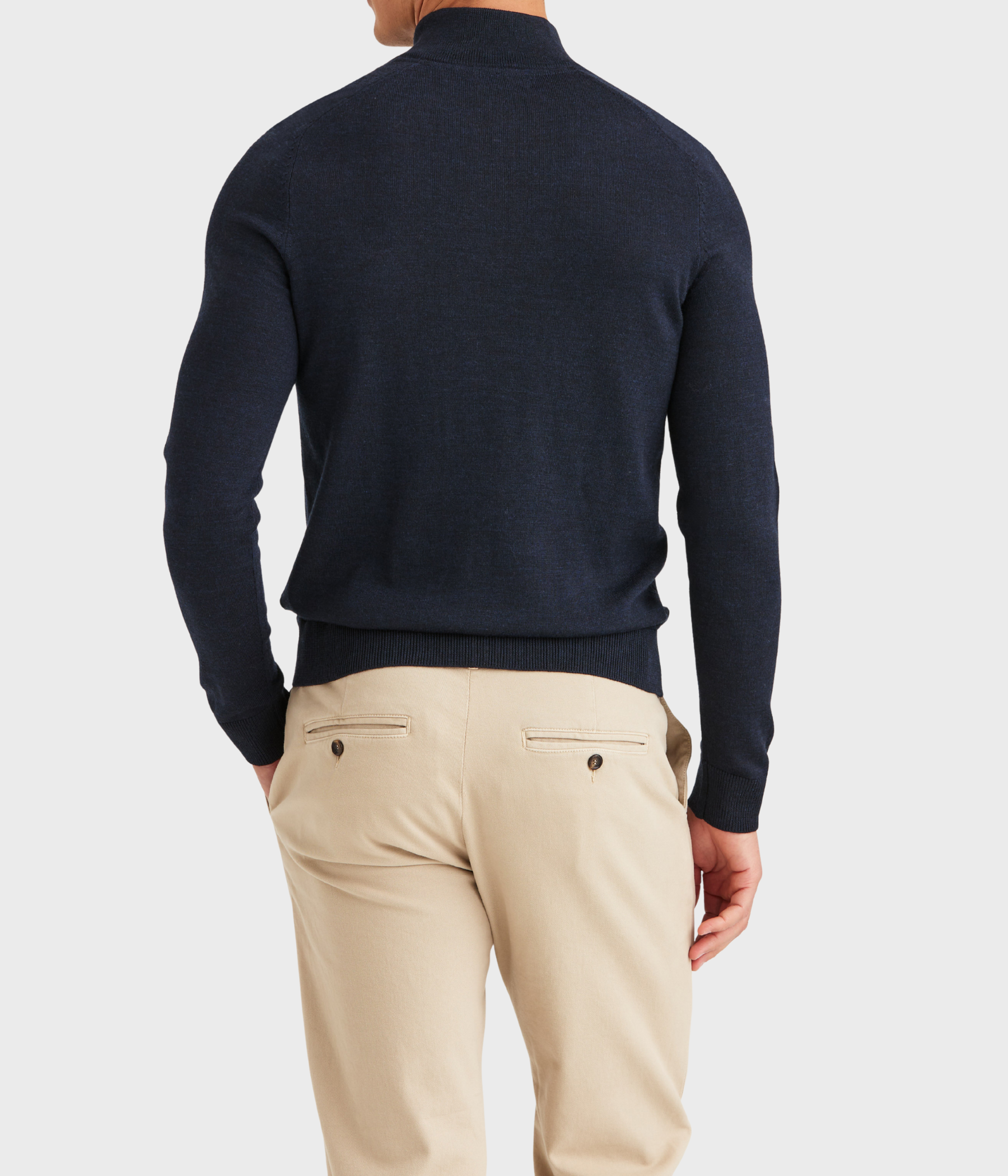 Merino John Zip. (60 Navy)