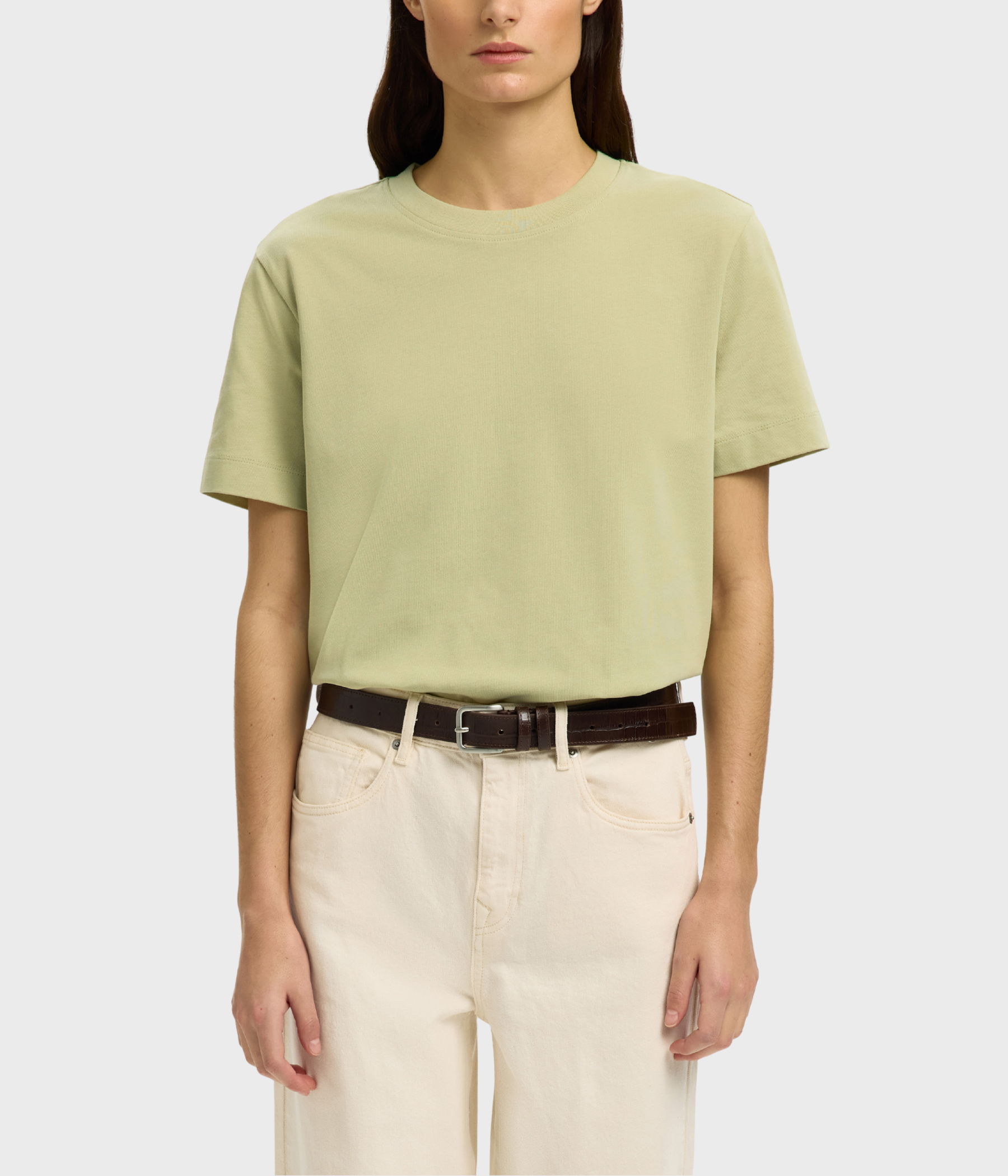 SLFESSENTIAL SS BOXY TEE NOOS. (Lint)