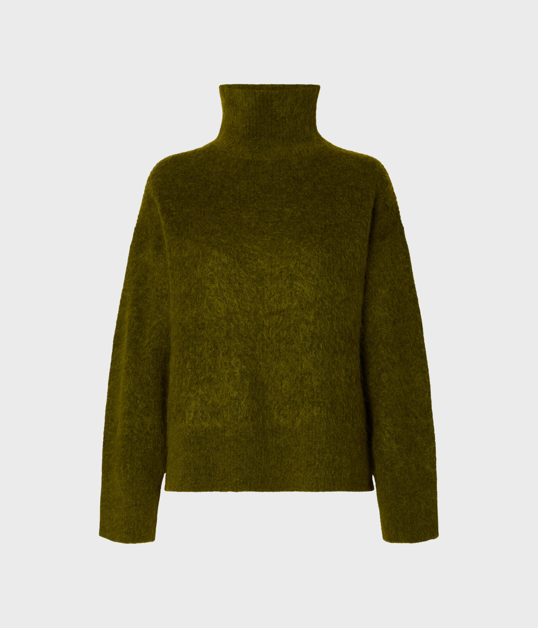 SLFMIRA MOHAIR LS KNIT HIGH-NECK. (Avocado)