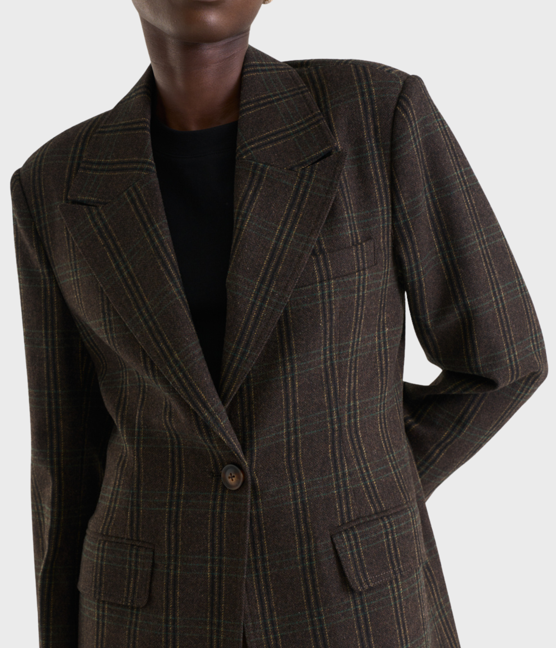 Adira Blazer (Brown Check)
