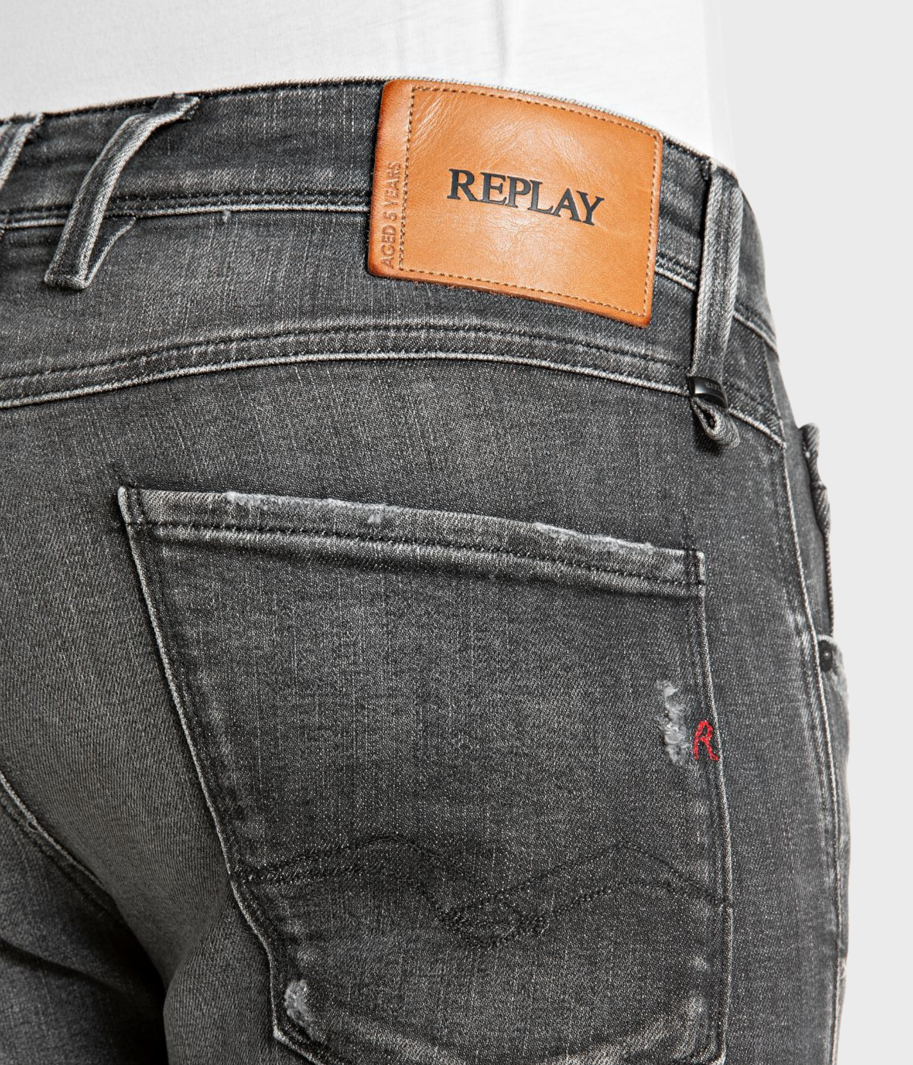 Trousers Anbass Aged (C097 DARK GREY dark stone wash)
